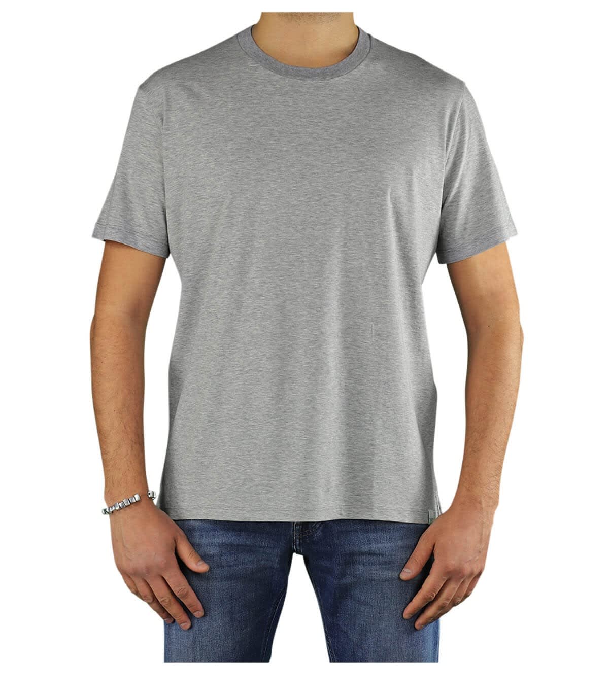 Paolo Pecora Grey Cotton T-shirt