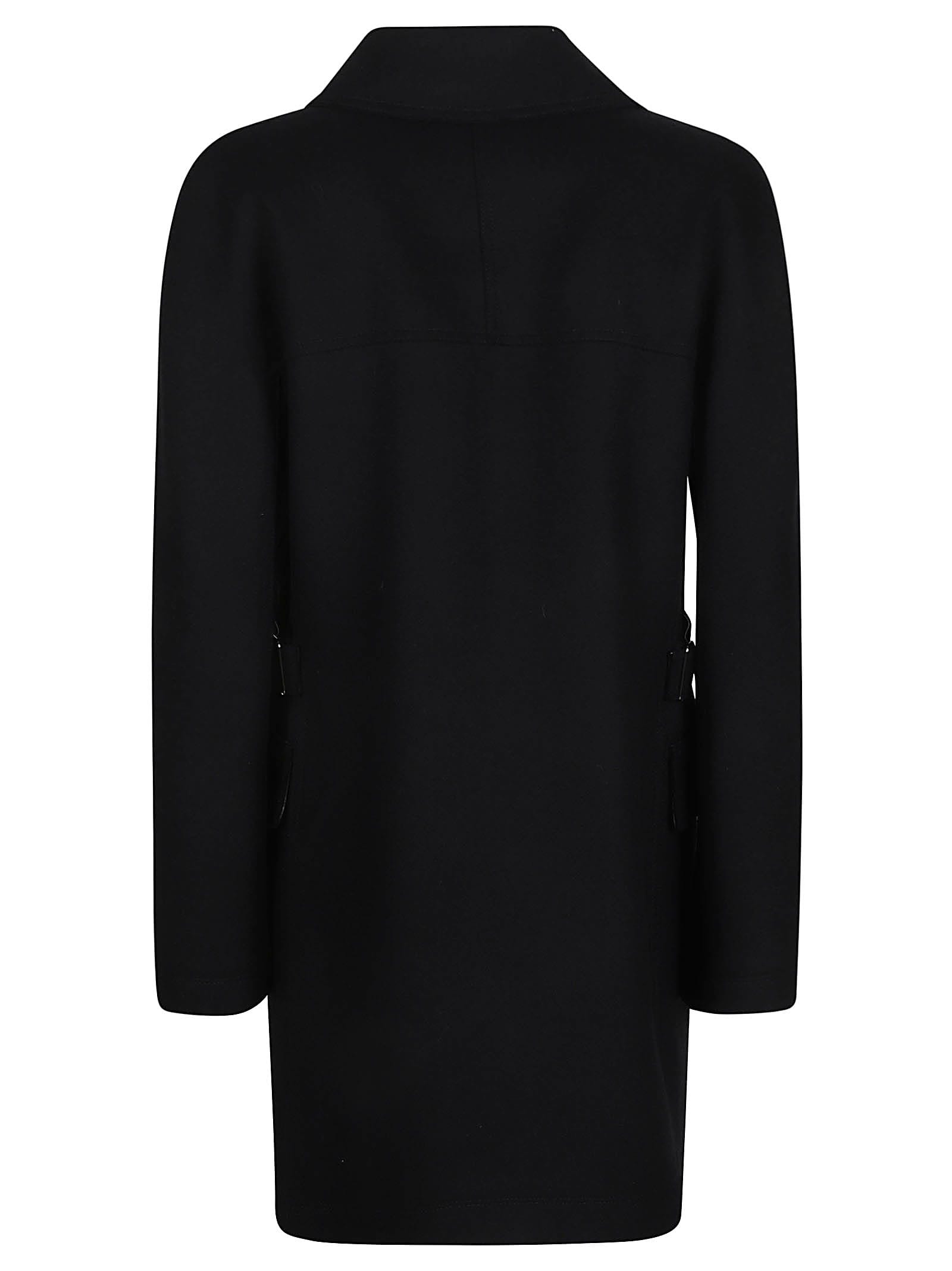 Lanvin Sophisticated Woolen Double-breasted Coat With Peak Lapels In Black