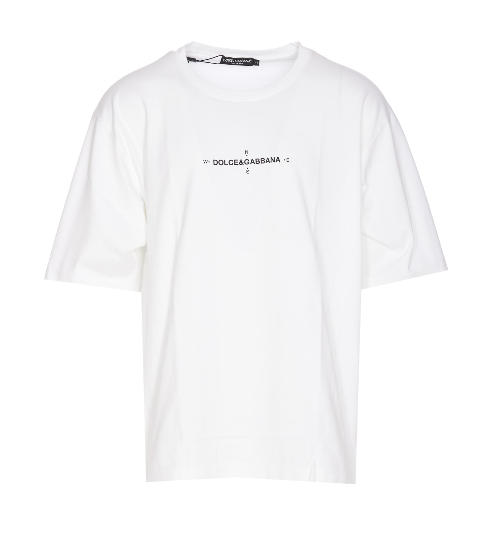 Shop Dolce & Gabbana Marina Print T-shirt In Bianco Ottico