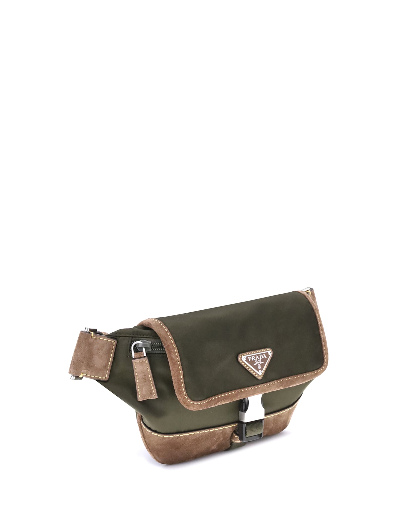 Prada Re-nylon And Suede Fanny Pack
