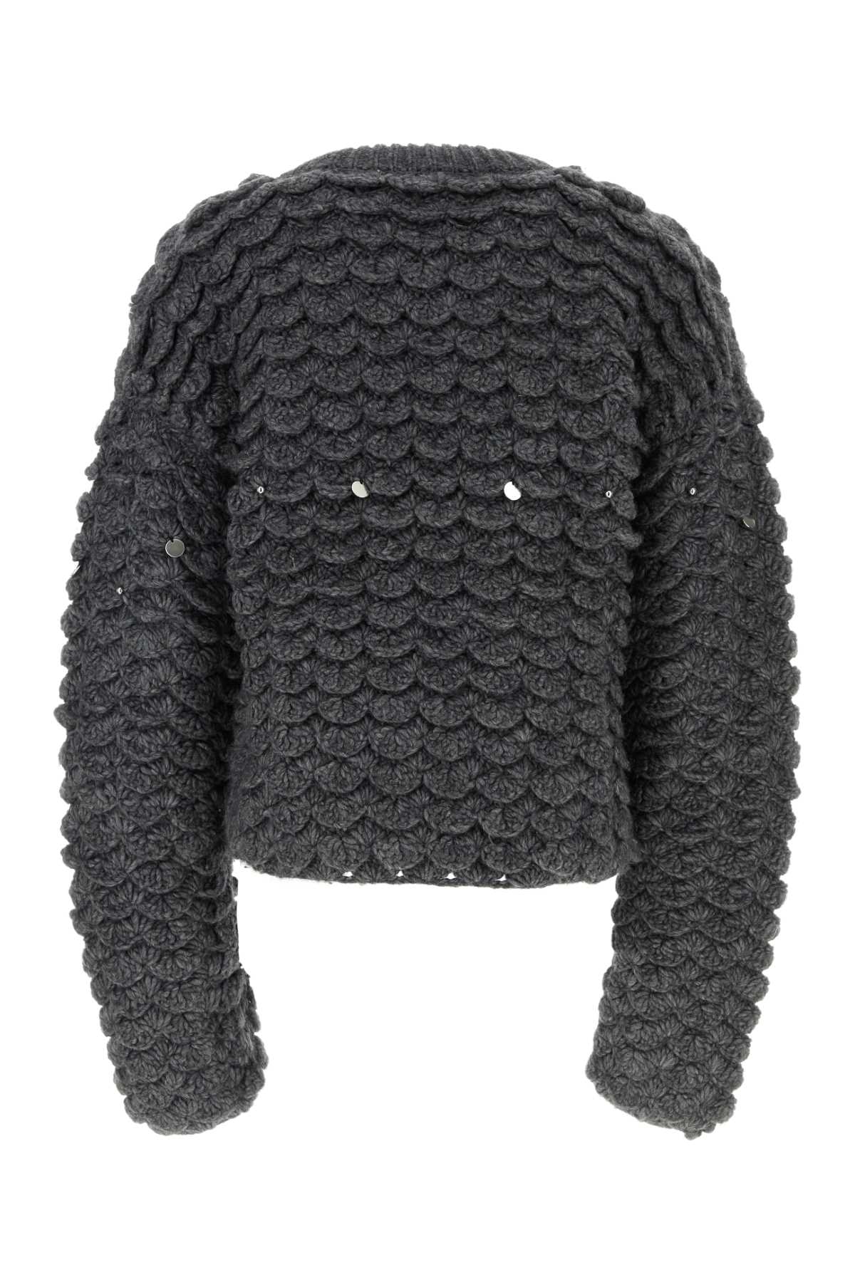 Shop Namacheko Grey Wool Blend Sweater In Slategrey