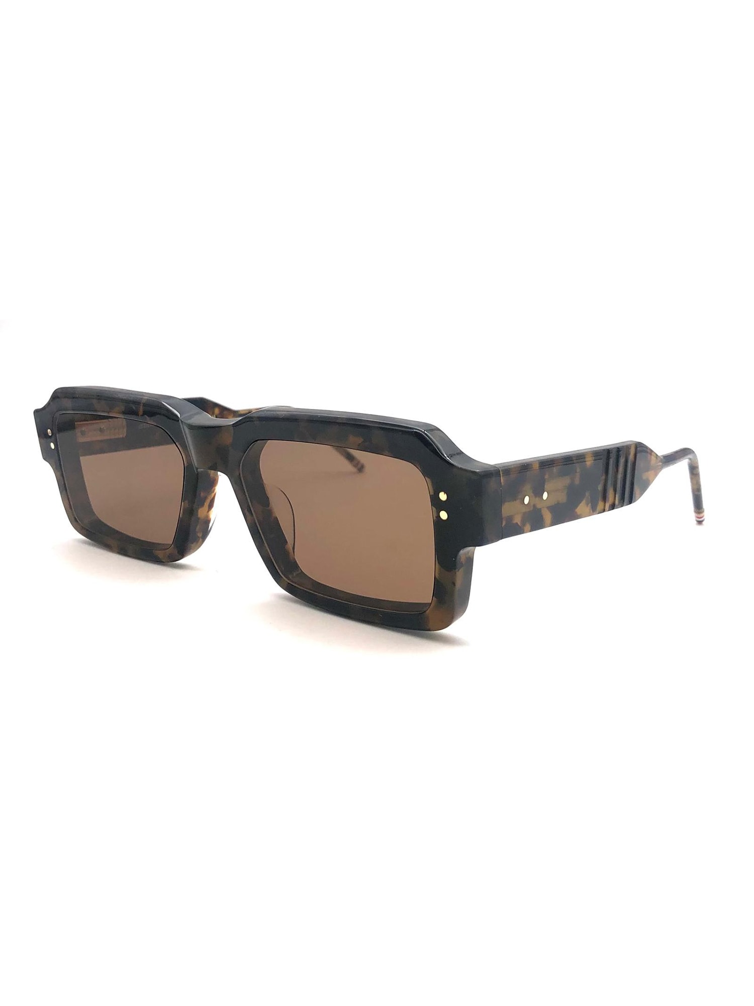 Shop Thom Browne Ues924a/g0002 Sunglasses In Dark Brown