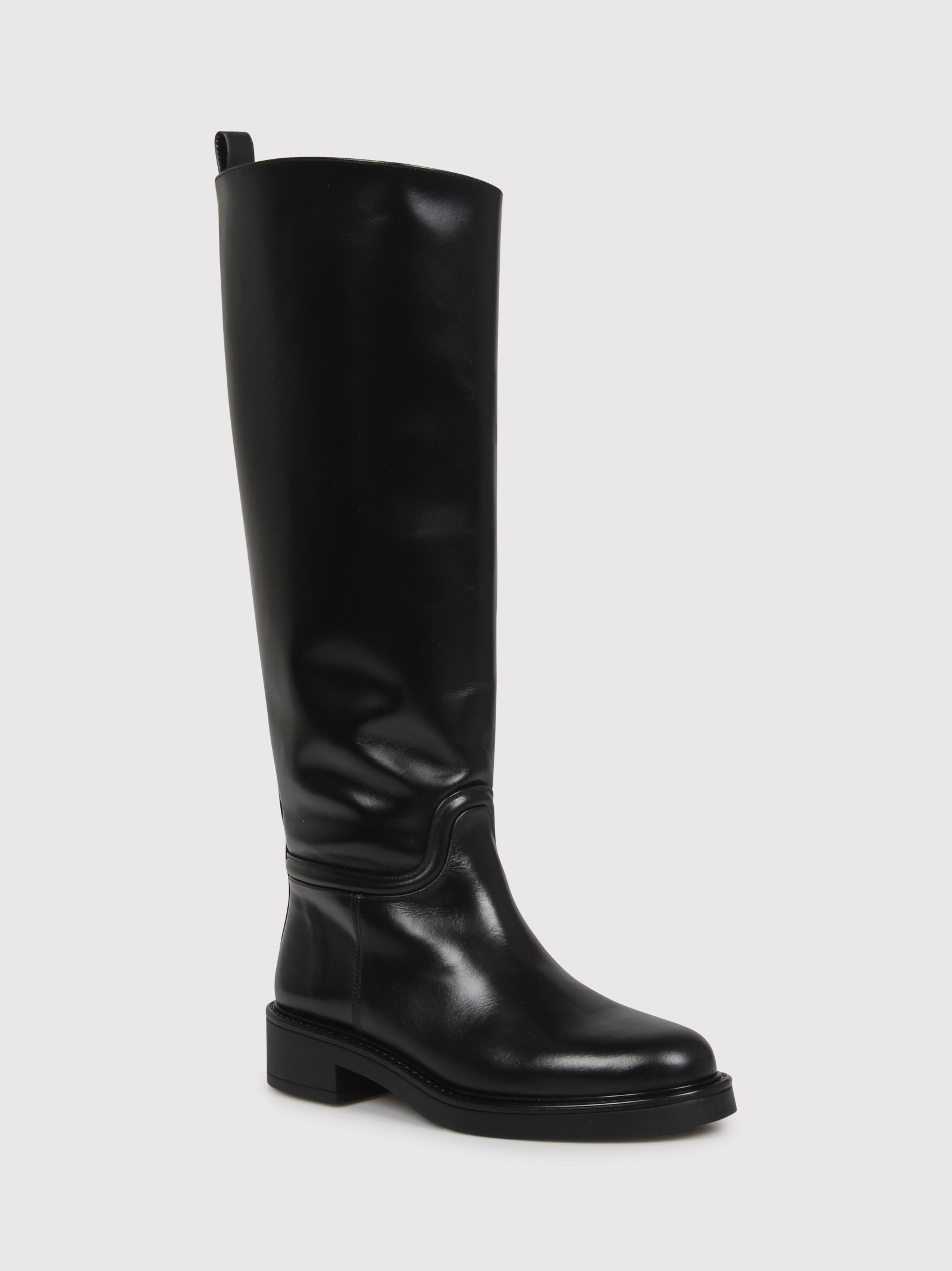 Shop Stuart Weitzman Celia Riding Boot In Black