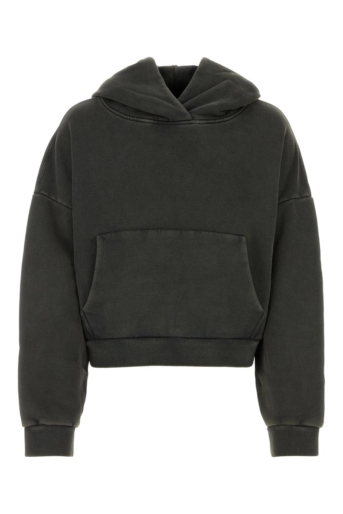 Entire Studios Slate Cotton Oversize Sweatshirt In Black