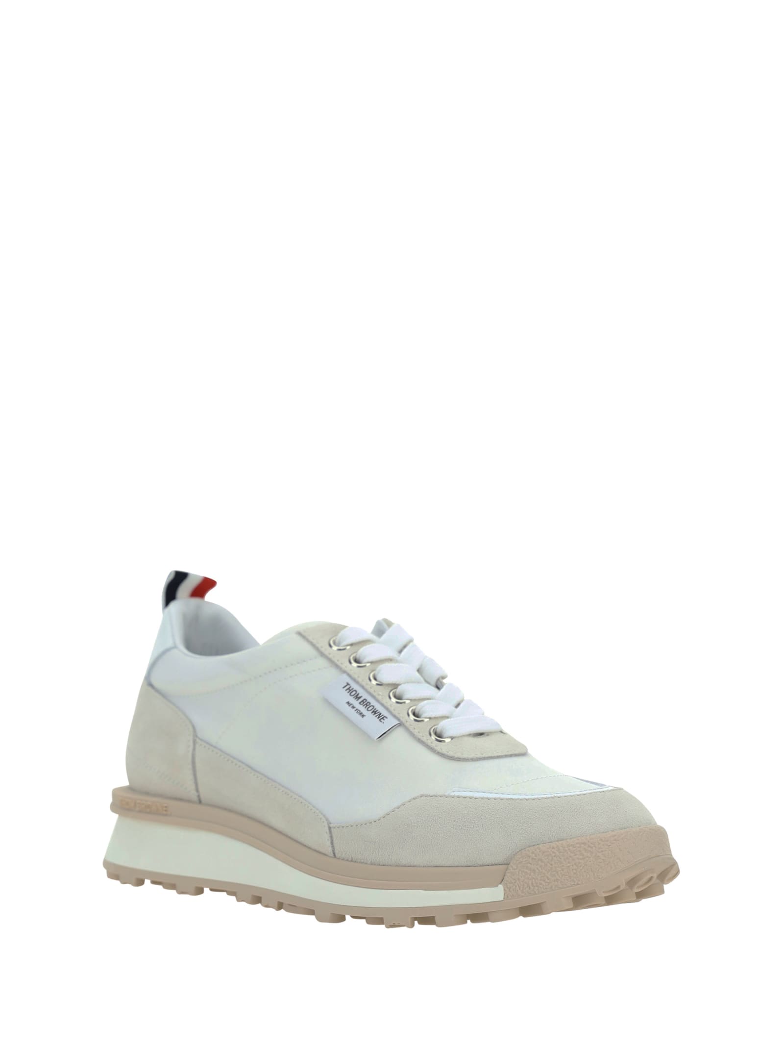 Shop Thom Browne Alumni Trainer Sneakers In Tonal White Fun Mix