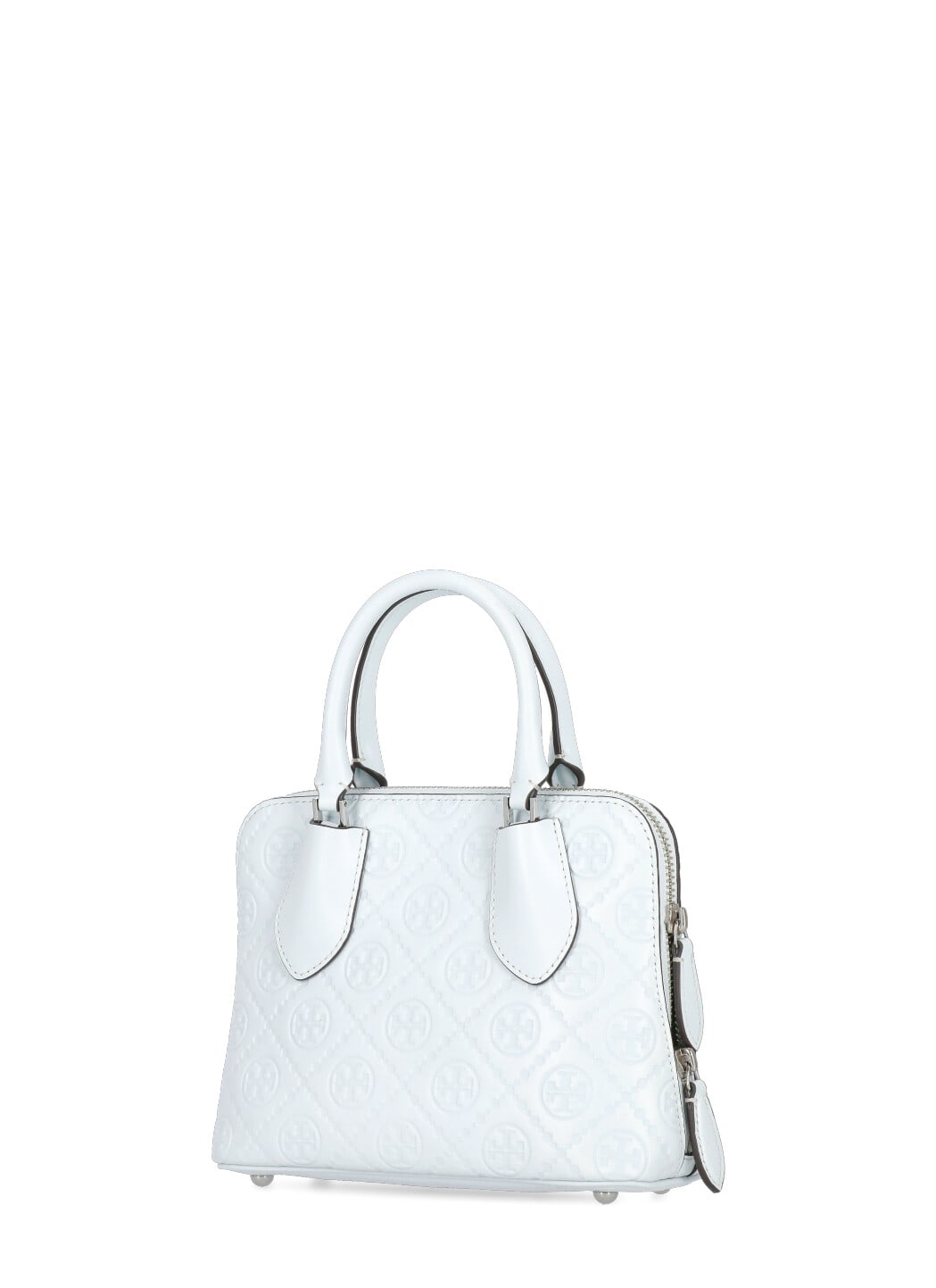 Shop Tory Burch Monogram Mini Swing Bag In Light Blue