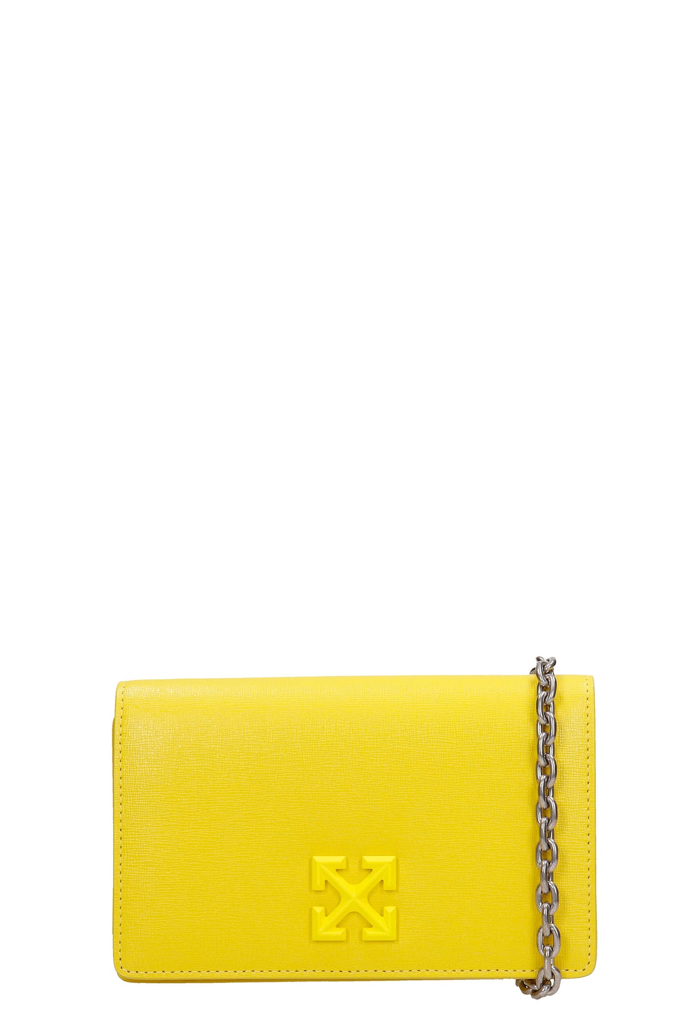 OFF-WHITE SHOULDER BAG IN YELLOW LEATHER,OWNN022S21LEA0021800