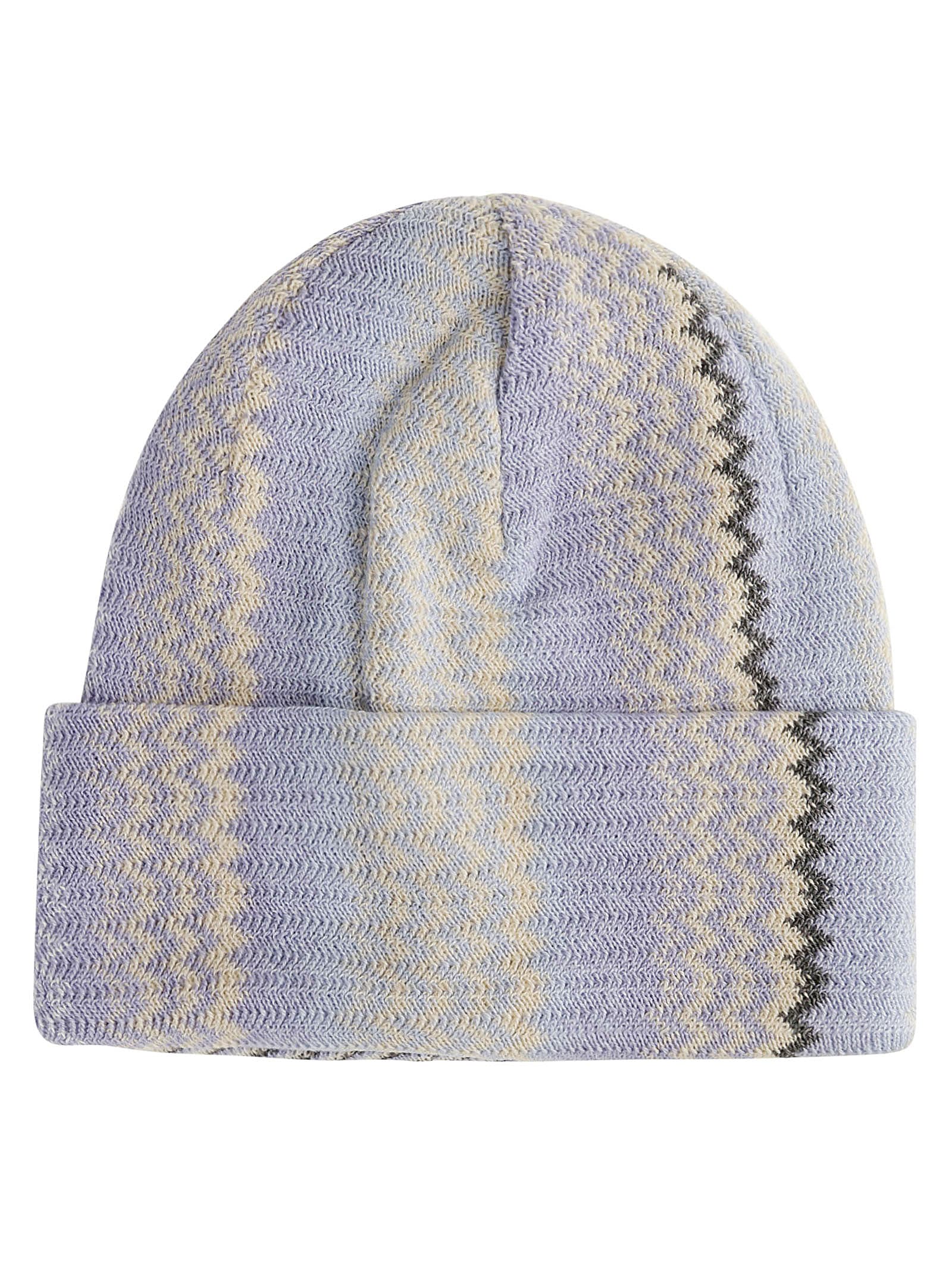 Zigzag Woven Knitted Beanie