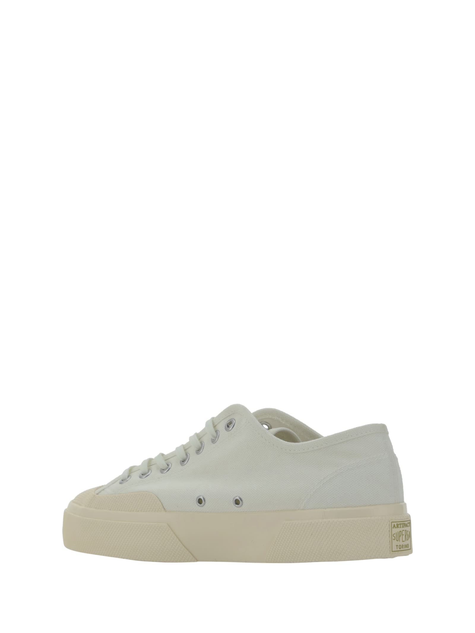 Shop Superga Brokentwill Sneakers In White-off White