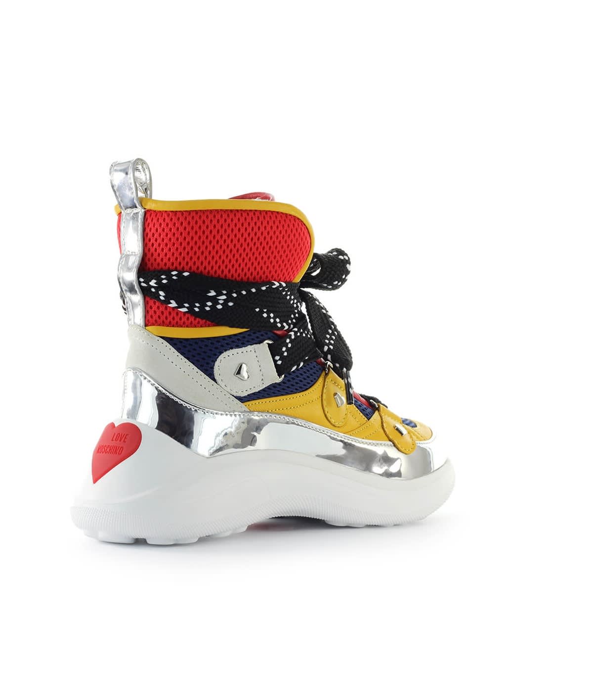 love moschino high top sneakers