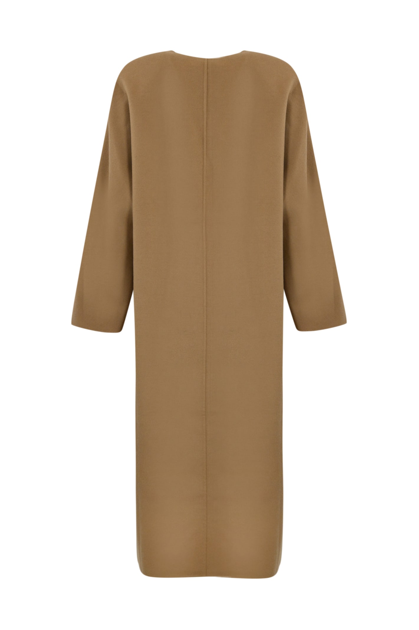 Shop Max Mara Limone Coat In Wool And Cashmere In Cammello