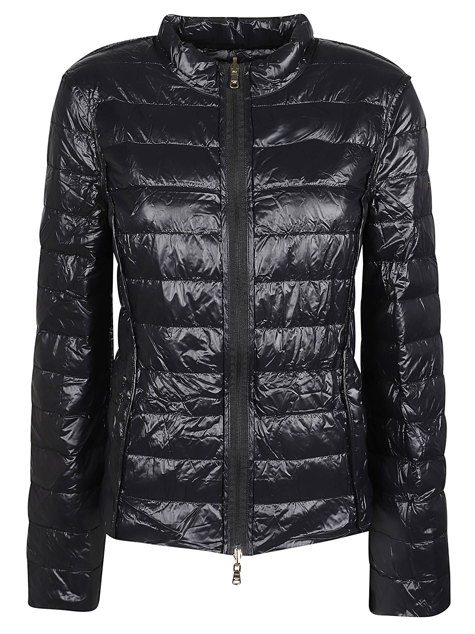 Shop Patrizia Pepe Reversible Down Jacket In Nero