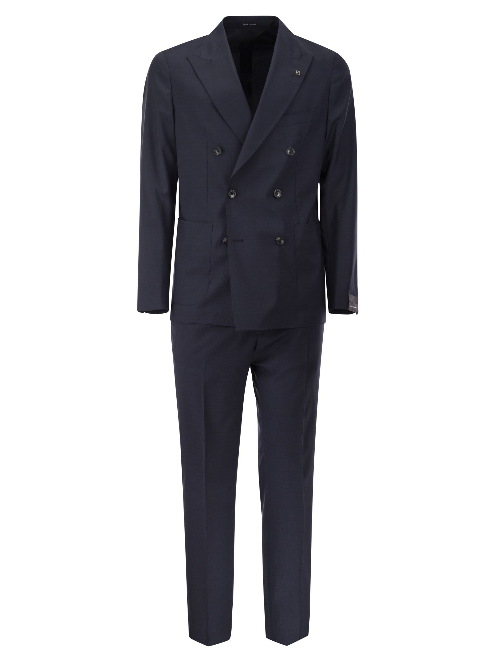 Tagliatore single-breasted virgin wool suit - Blue