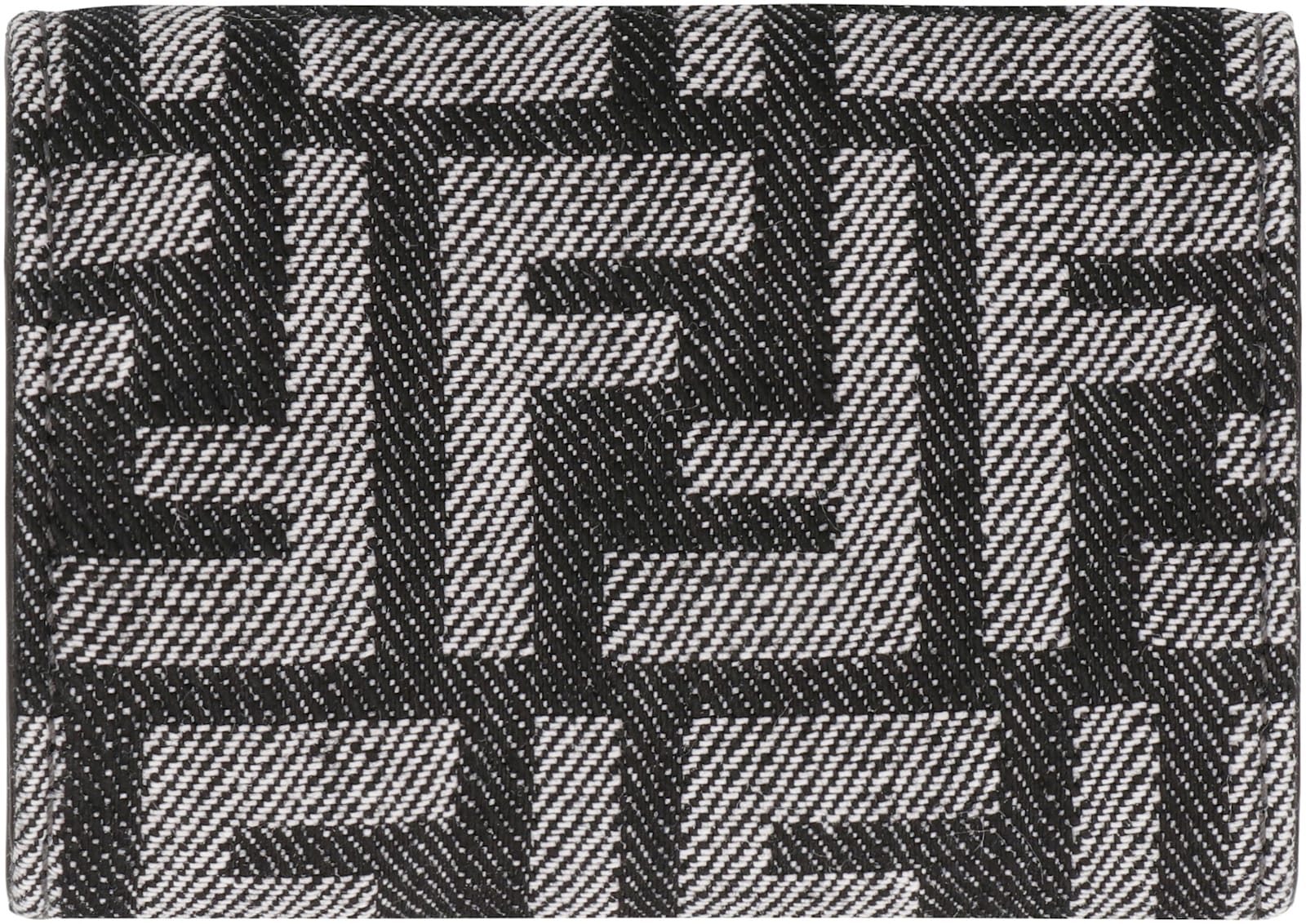 Fendi Micro Baguette Wallet In Jacquard Ff Denim Effect In Blue