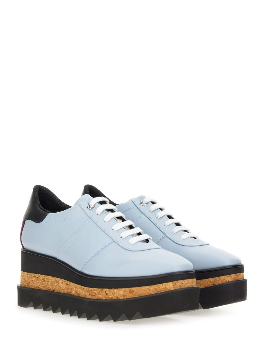 Shop Stella Mccartney Sneak Elyse Wedge Sneaker In Baby Blue