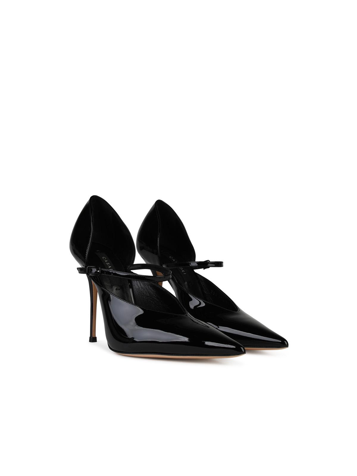 Casadei Scarlet Jolly Patent Leather Pointed Toe Pumps In Black
