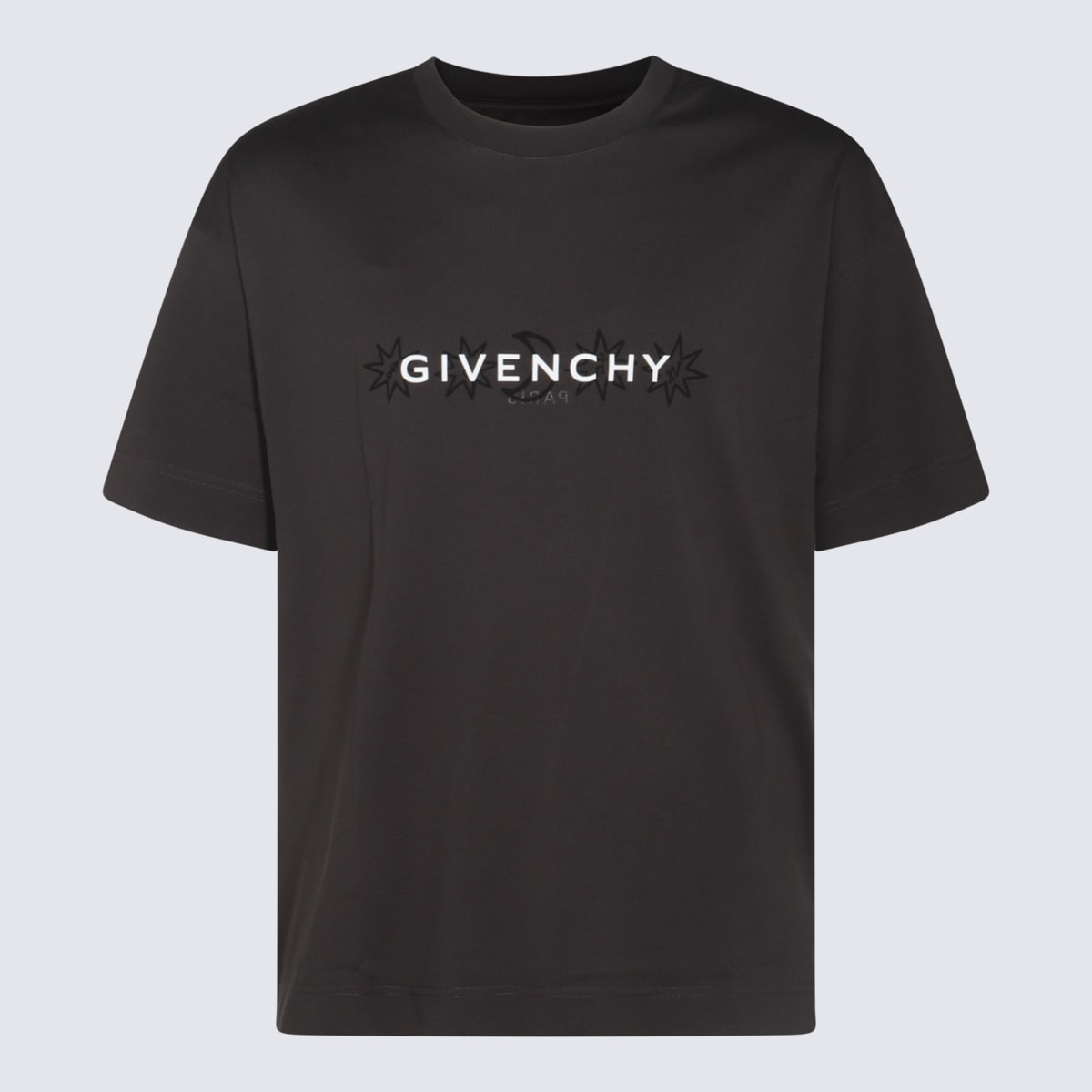 Shop Givenchy Black Cotton T-shirt In Rosewood