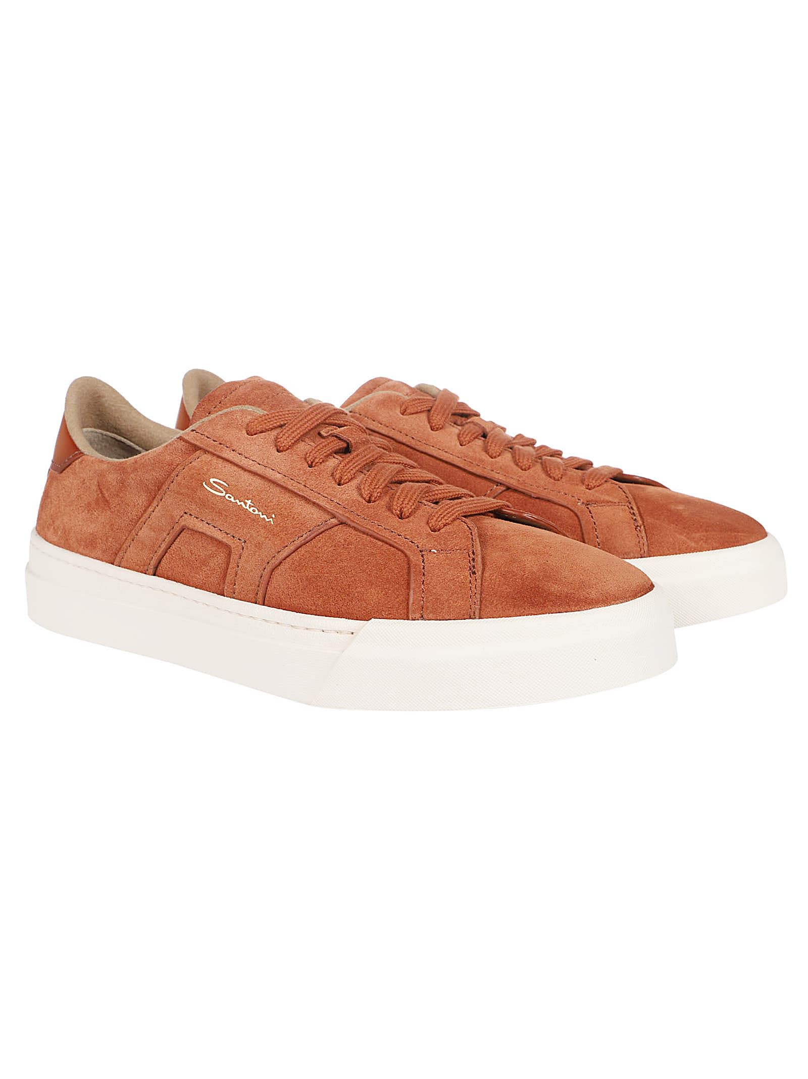 Shop Santoni Dbs Sf6 Double Buckle Sneakers In Brown