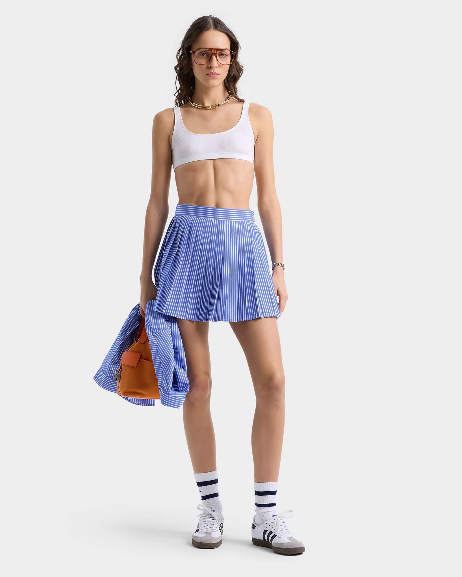 Sporty & Rich Src Anae Skirt In Blue