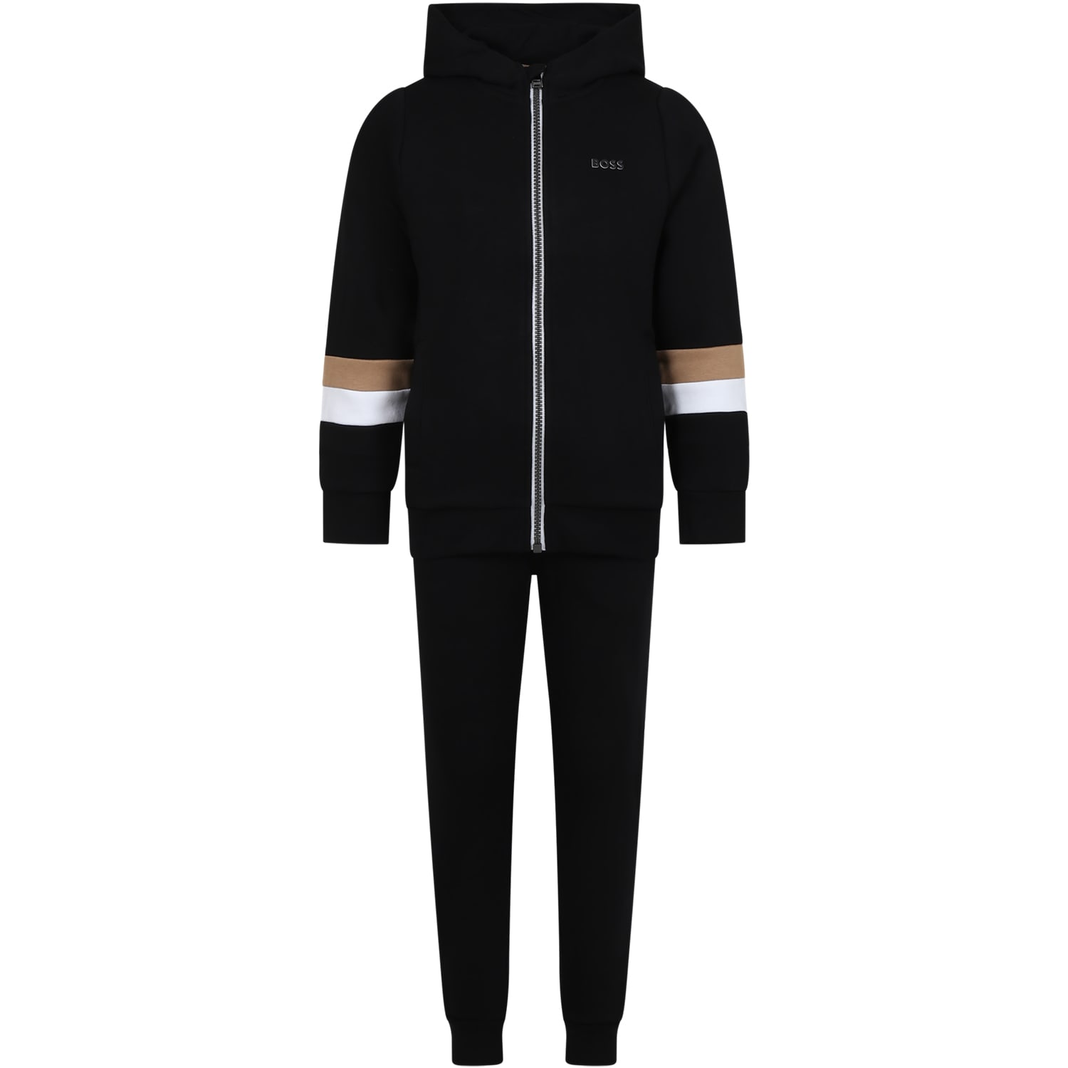 Hugo Boss Kids' Black Suit For Boy With Logo