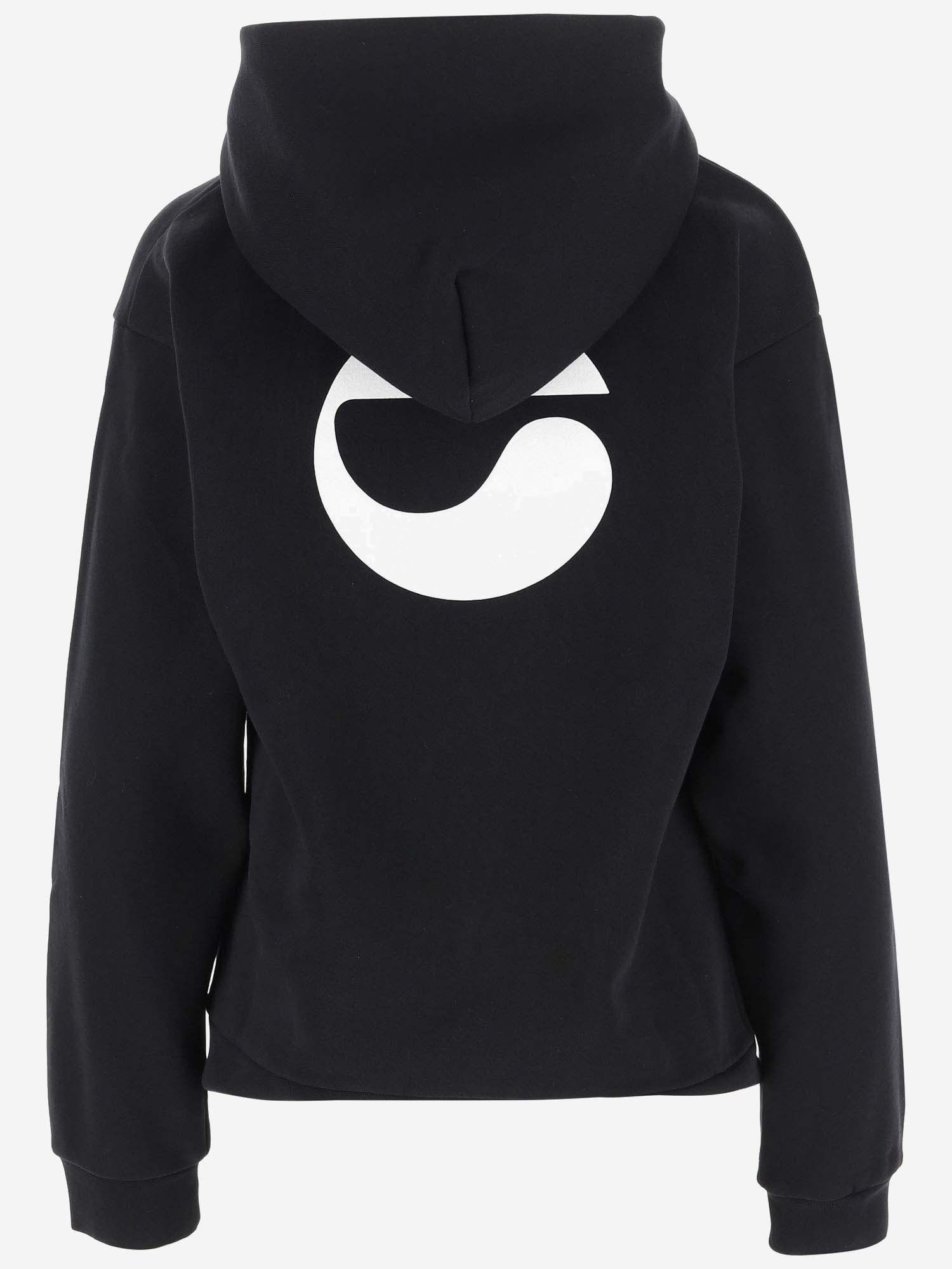 Shop Coperni Cotton Blend Sweatshirt With Logo In Black