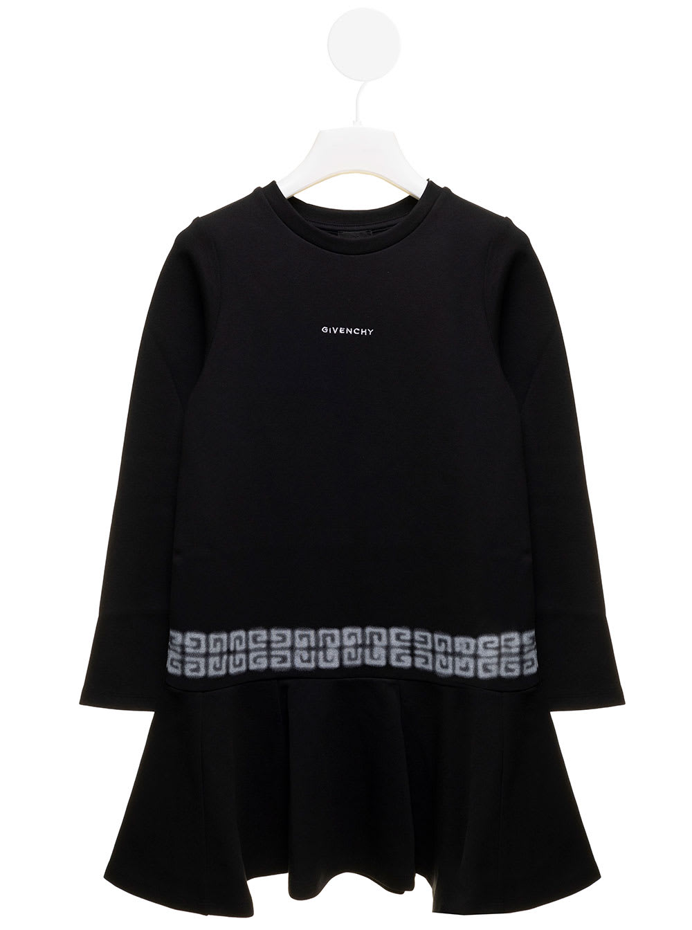 GIVENCHY COTTON JERSEY DRESS WITH LOGO AND 4G PRINT KIDS GIRL