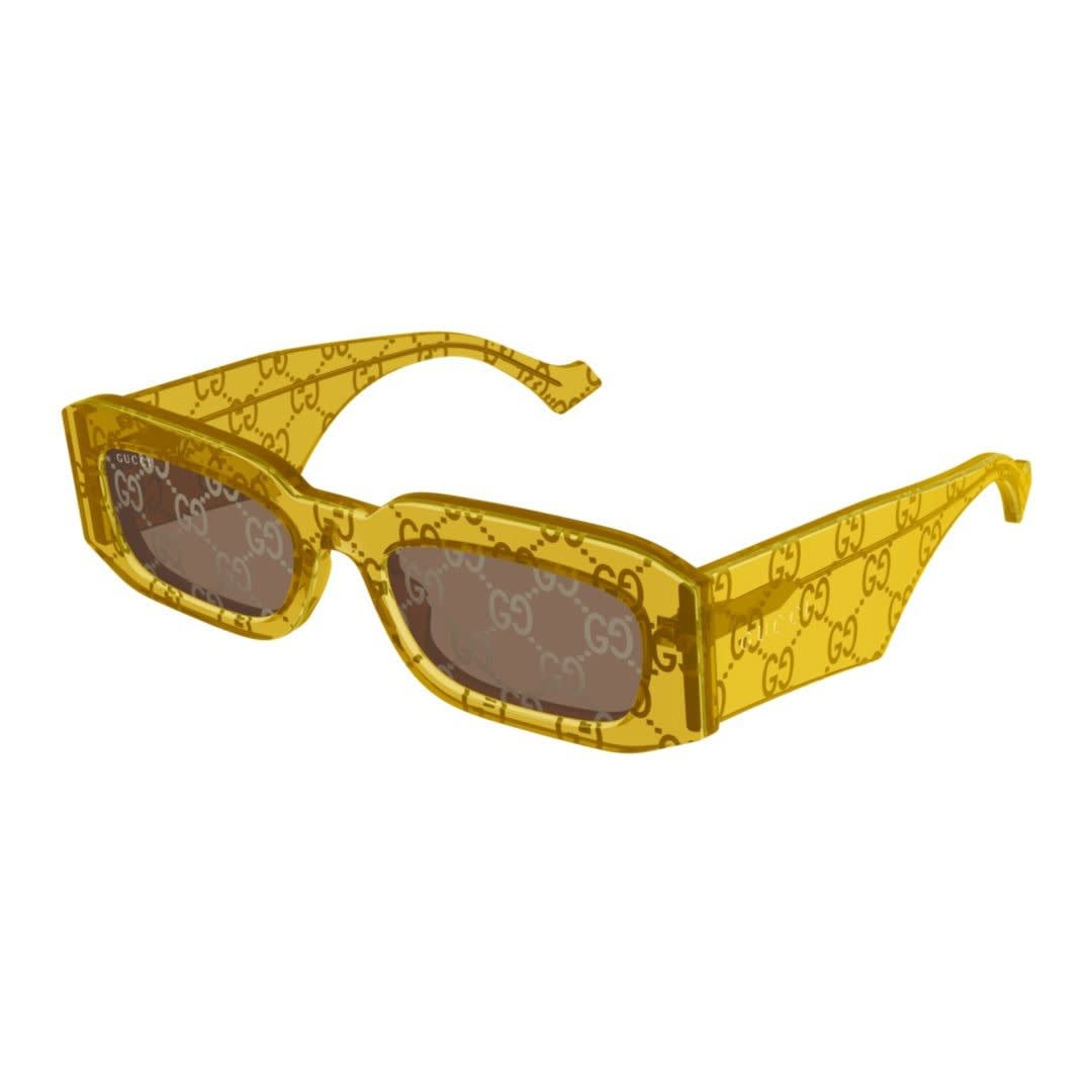 Gucci Gg1426s007 Yellow Yellow Brown In Yellow