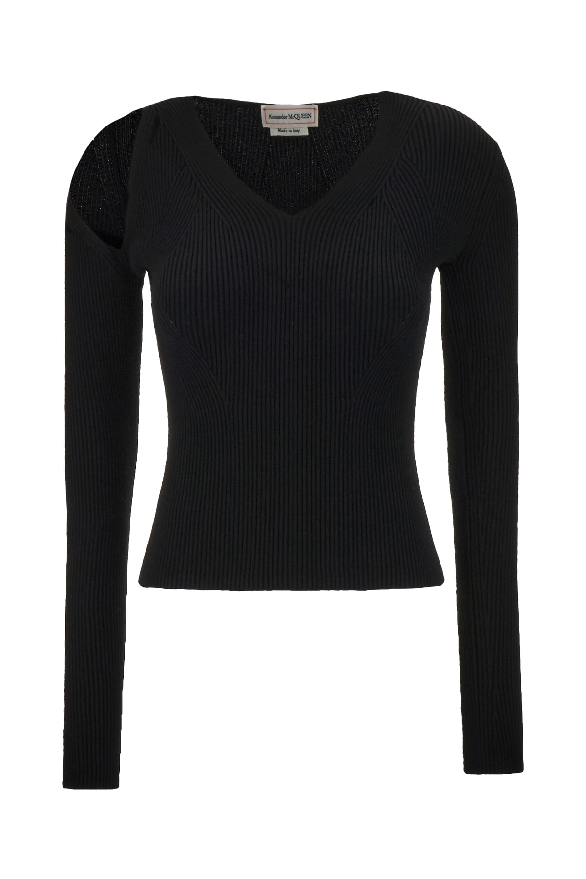 Shop Alexander Mcqueen Black Wool Blend Sweater