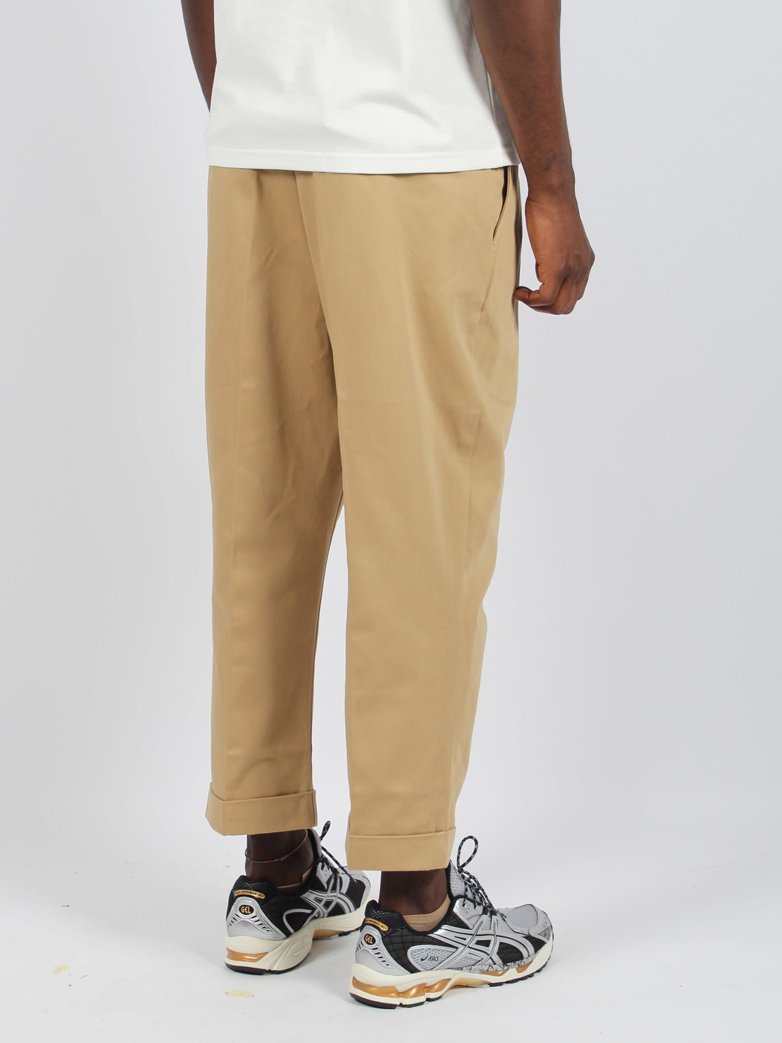 Shop Ami Alexandre Mattiussi Carrot Oversized Trousers In Light Brown