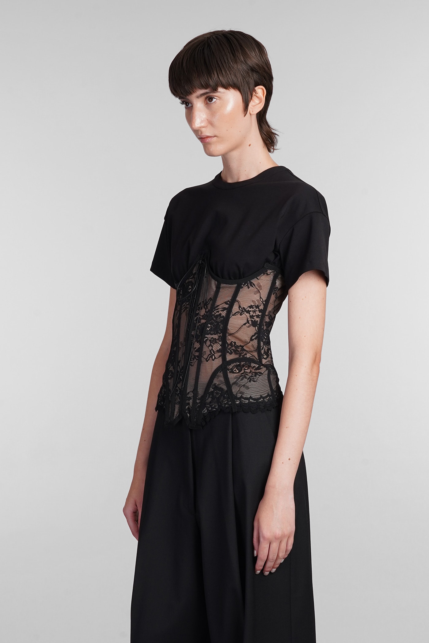 Shop Giuseppe Di Morabito Topwear In Black Cotton