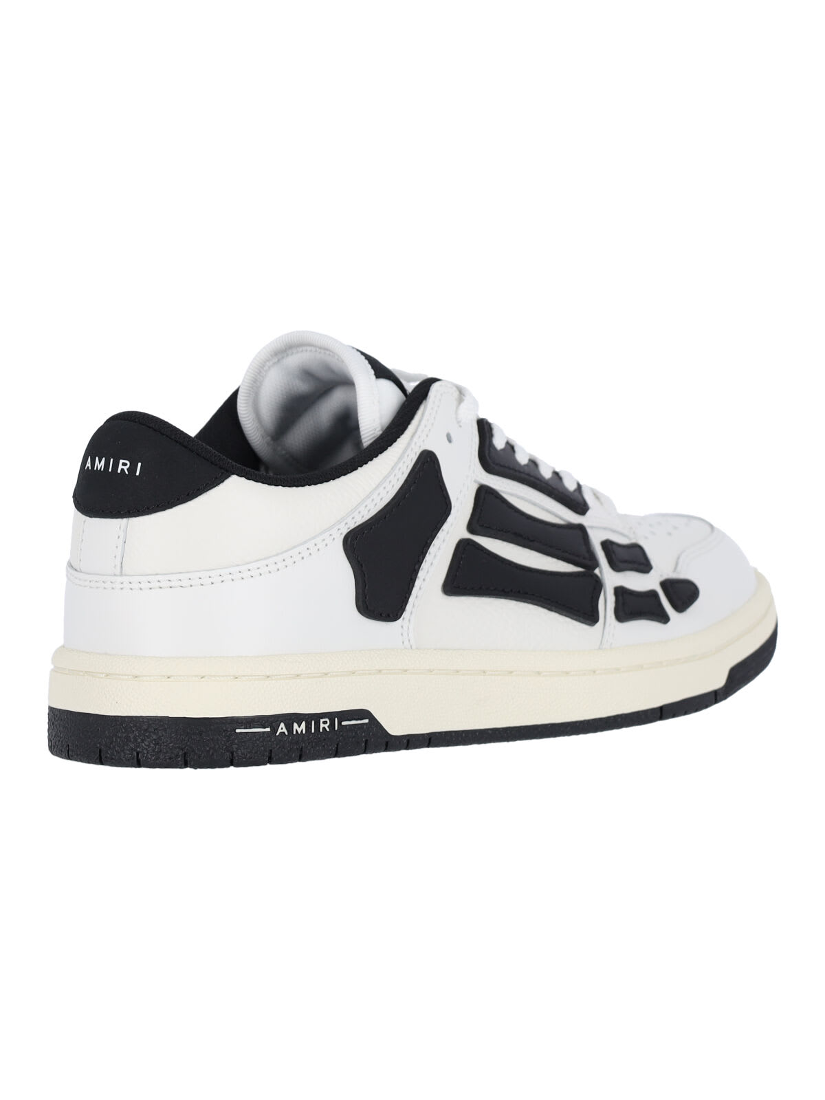 Amiri Skel Top Low Black And White Sneakers With Logo Patch On Thetongue And Contrasting Details On The Si In White