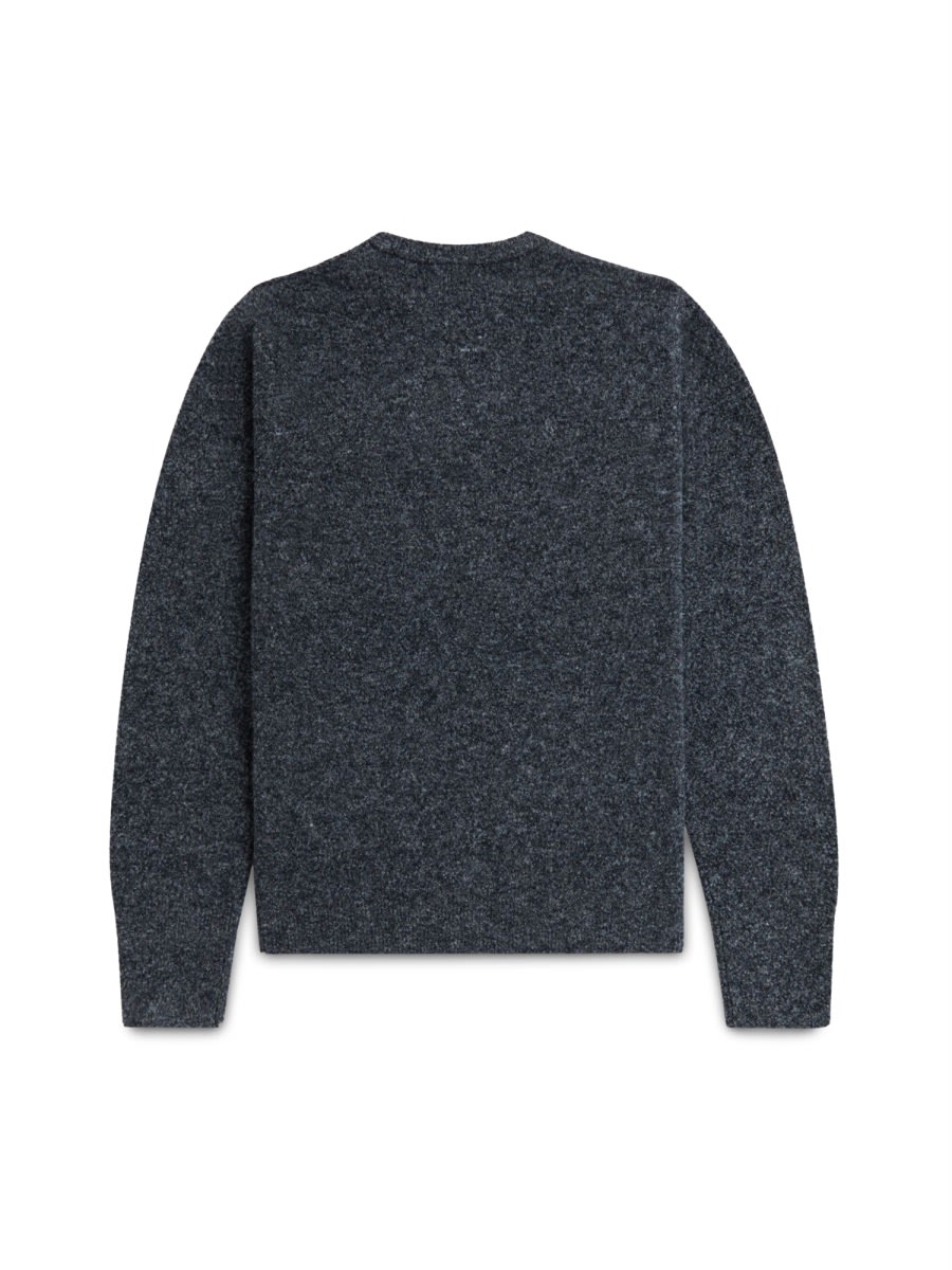 Fred Perry Mens Boucle Knit Crew Neck Sweater In Gray