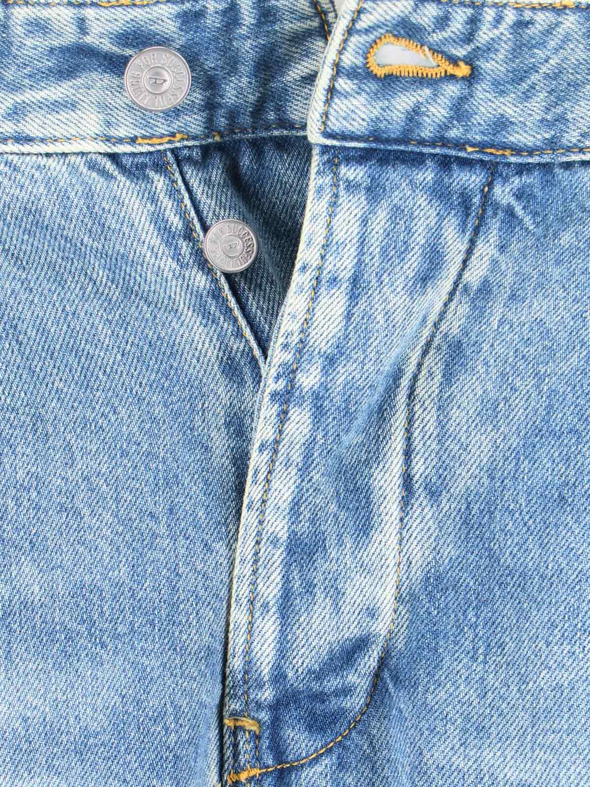 Diesel Utility Cargo Jeans Multiple Pockets In Blue