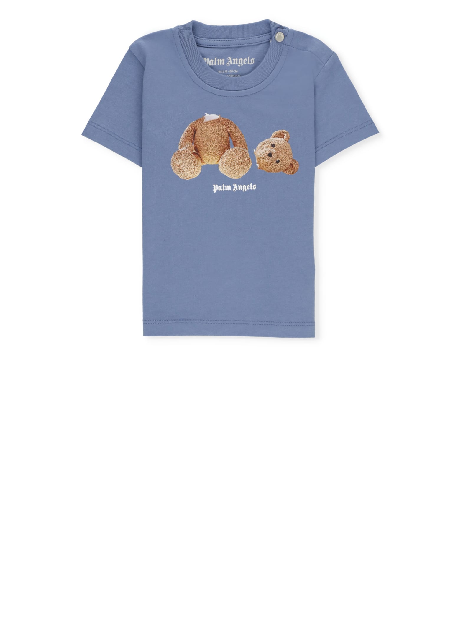 Shop Palm Angels T-shirt With Print In Blue