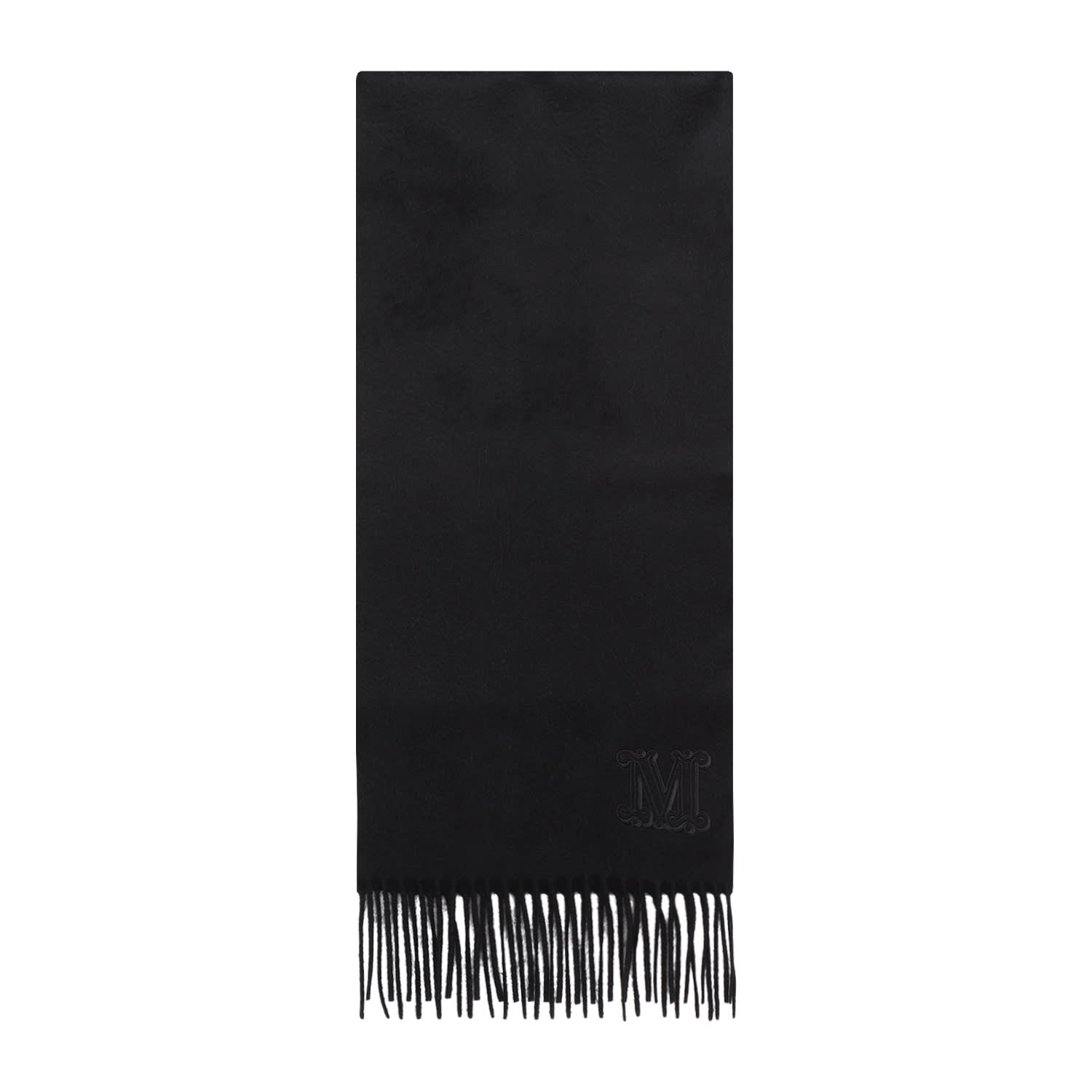 Shop Max Mara Cashmere Dalia Scarf In Nero