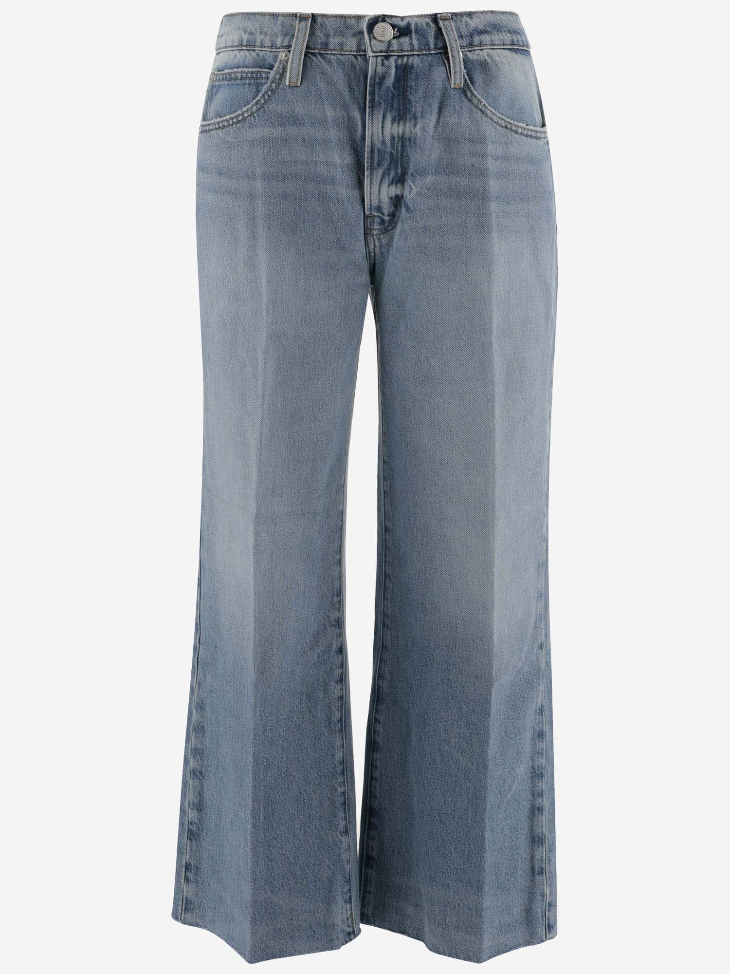 Shop Frame Cotton Jeans In Denim