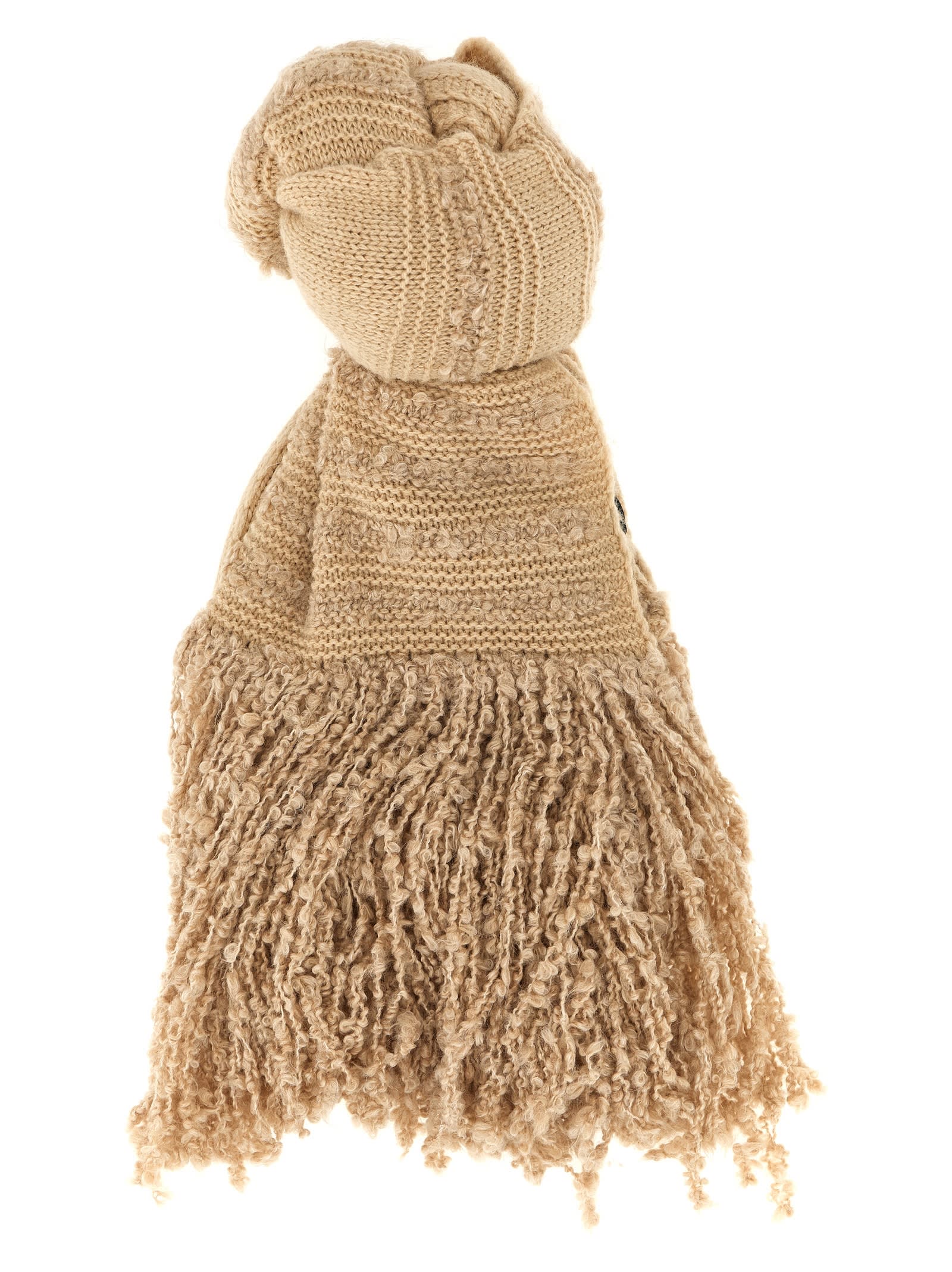 Bouclé Fringed Scarf - Fabiana Filippi - Modalova