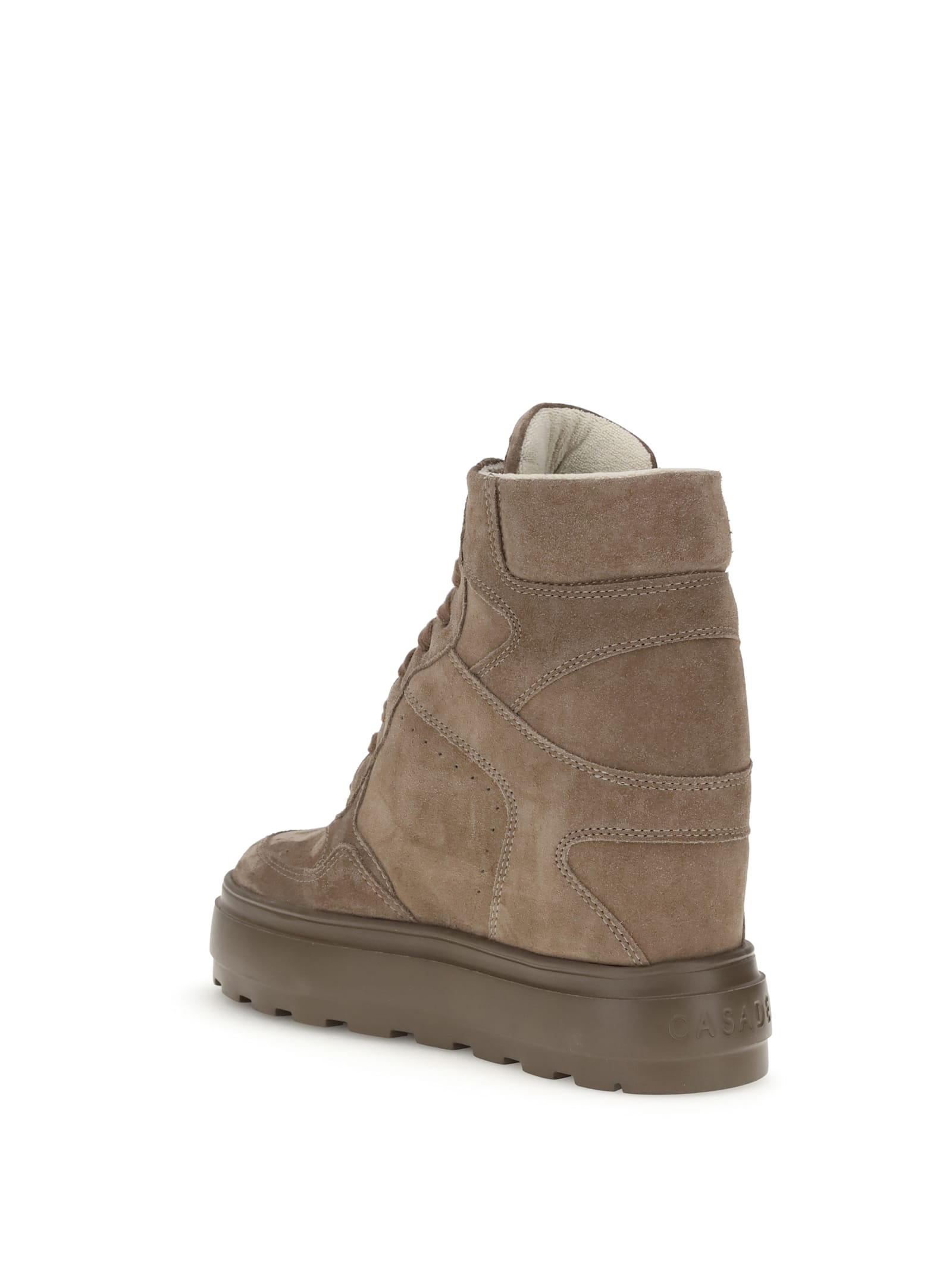 Casadei Wedge Sneakers In Brown