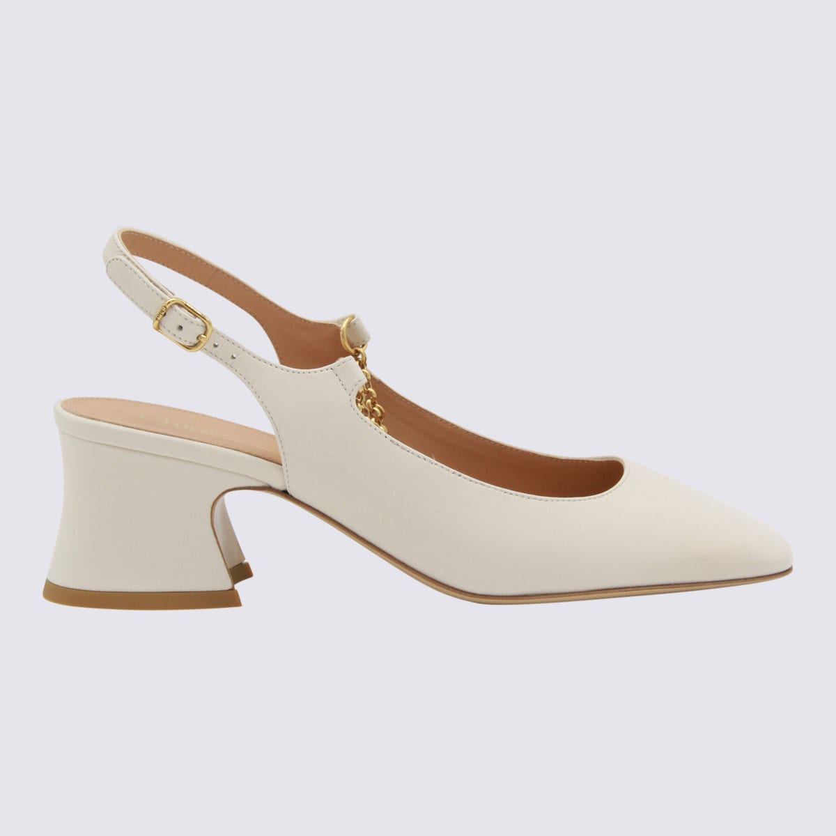 Chloé White Leather Pumps