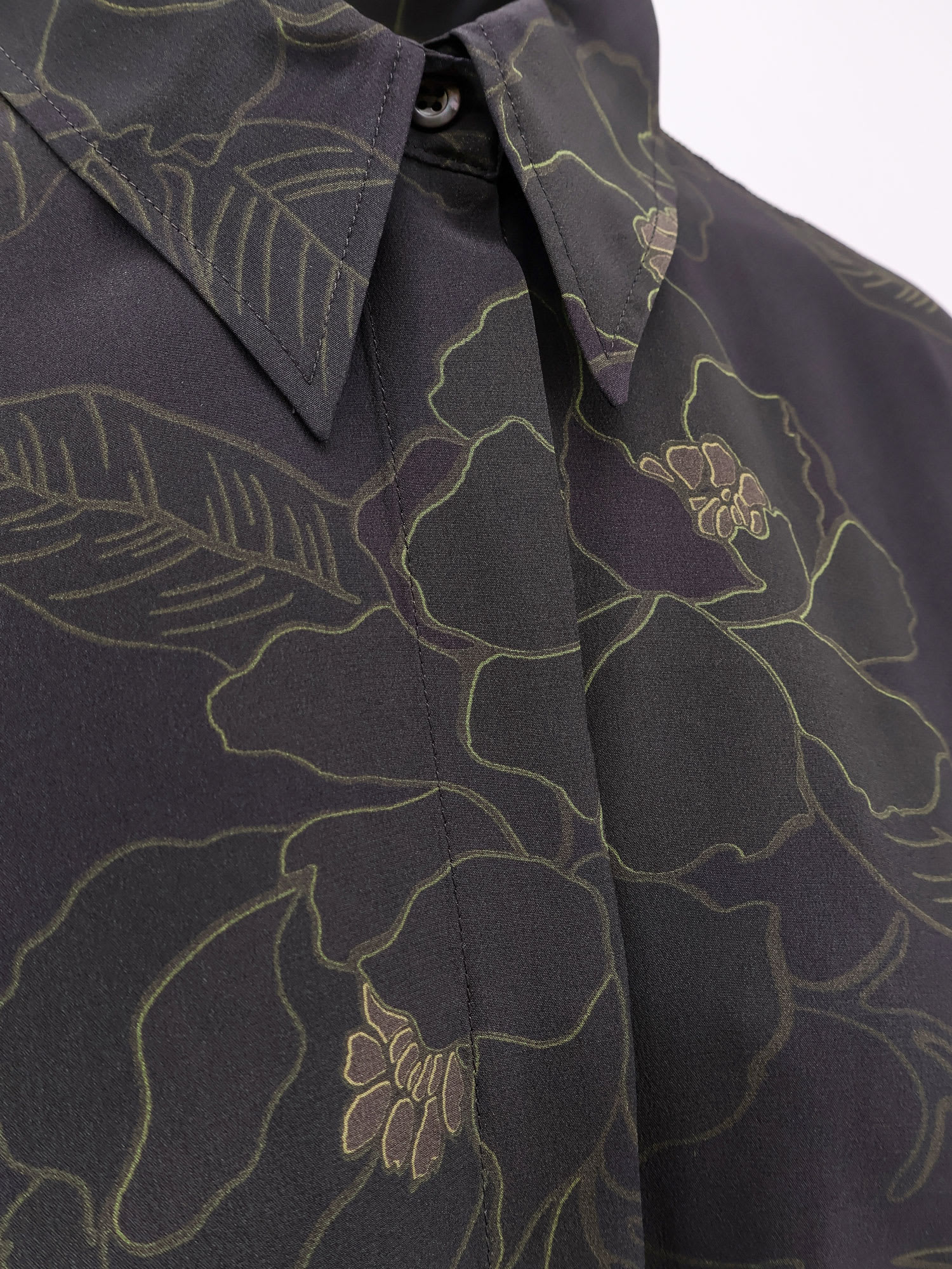 Shop Dries Van Noten Chowy Silk Shirt