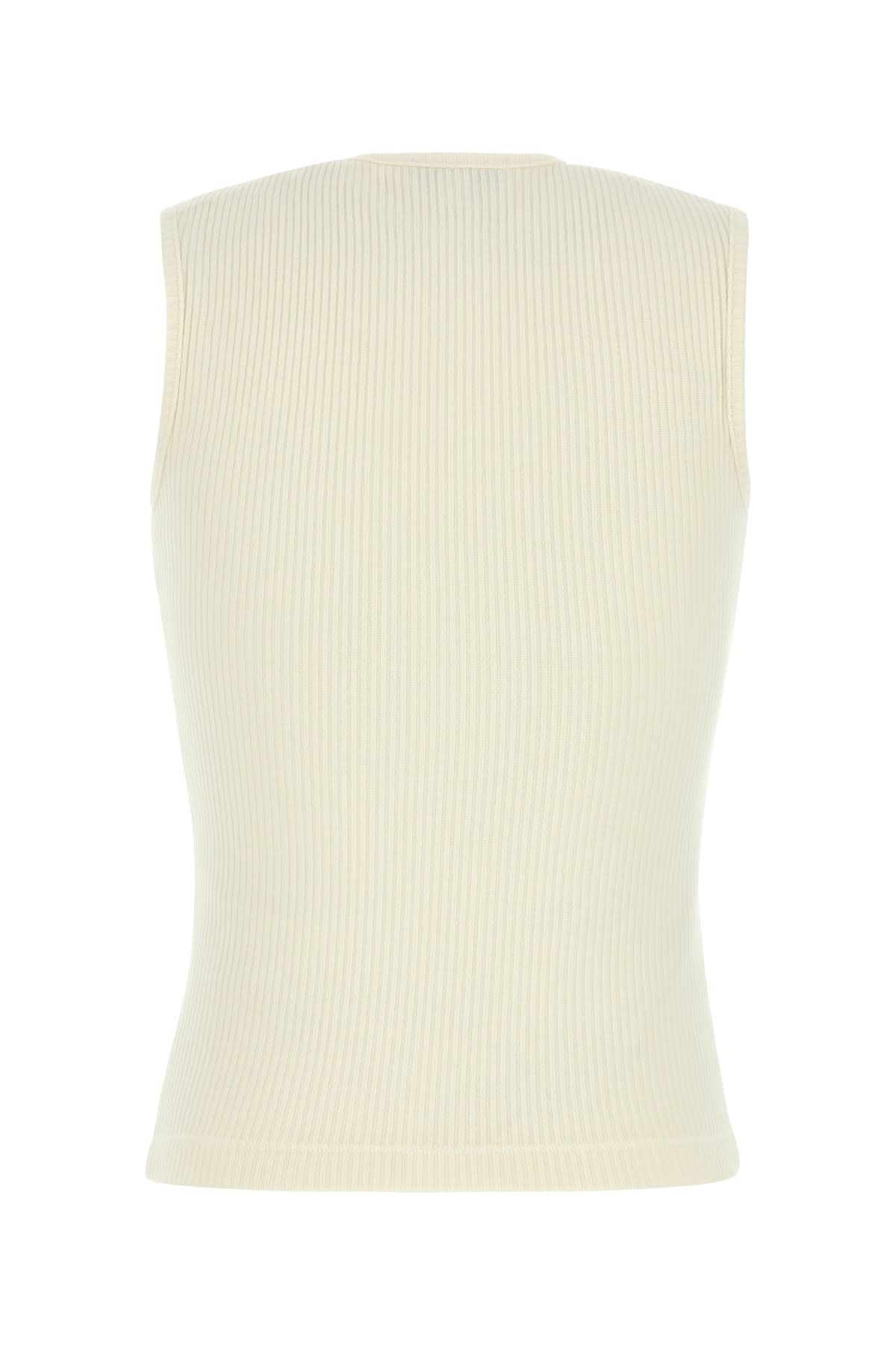 Agolde Ribbed Texture Racerback Tank Top In Oatmilk