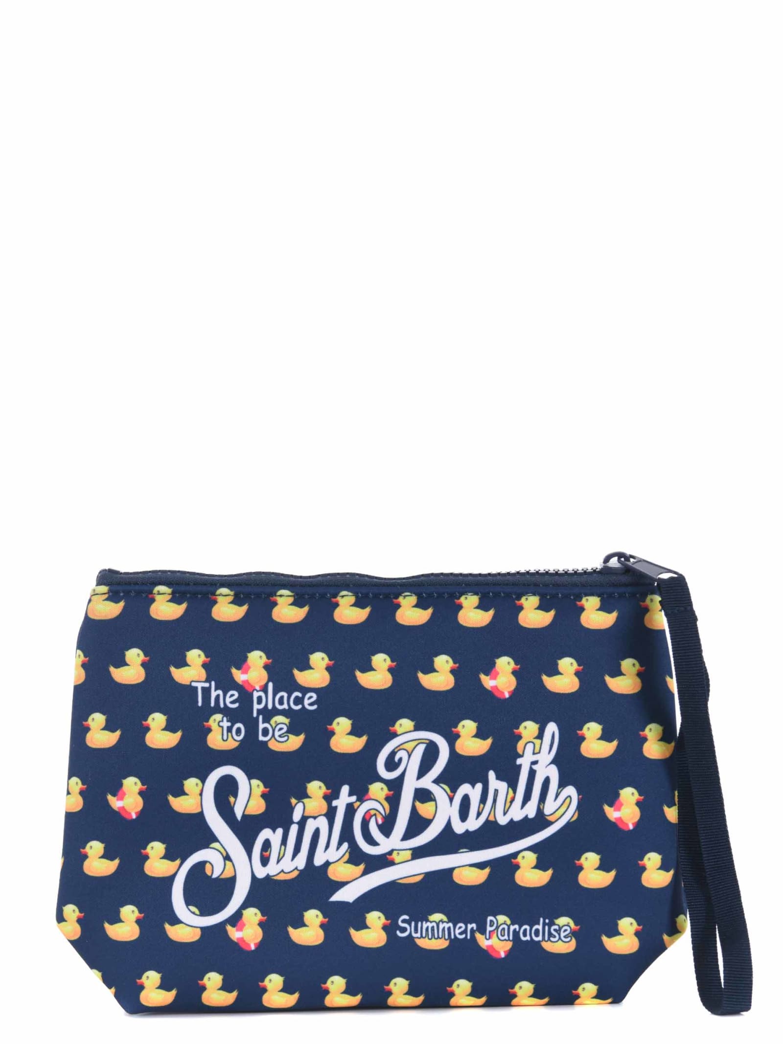 Shop Mc2 Saint Barth Clutch Bag In Blu
