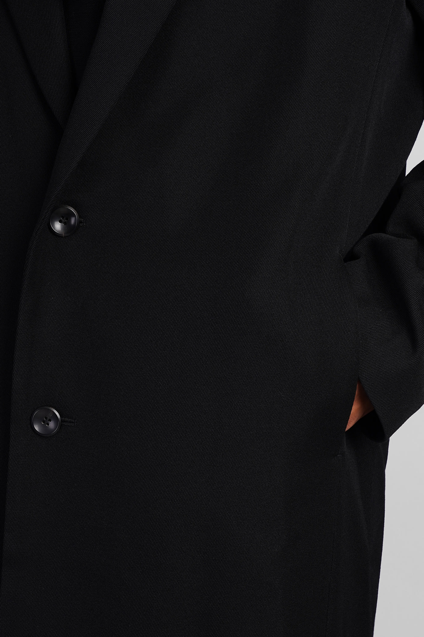 Shop Attachment Coat In Black Wool