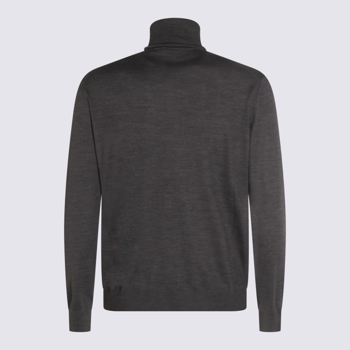 Malo Ribbed Turtleneck Crewneck Sweater In Gray