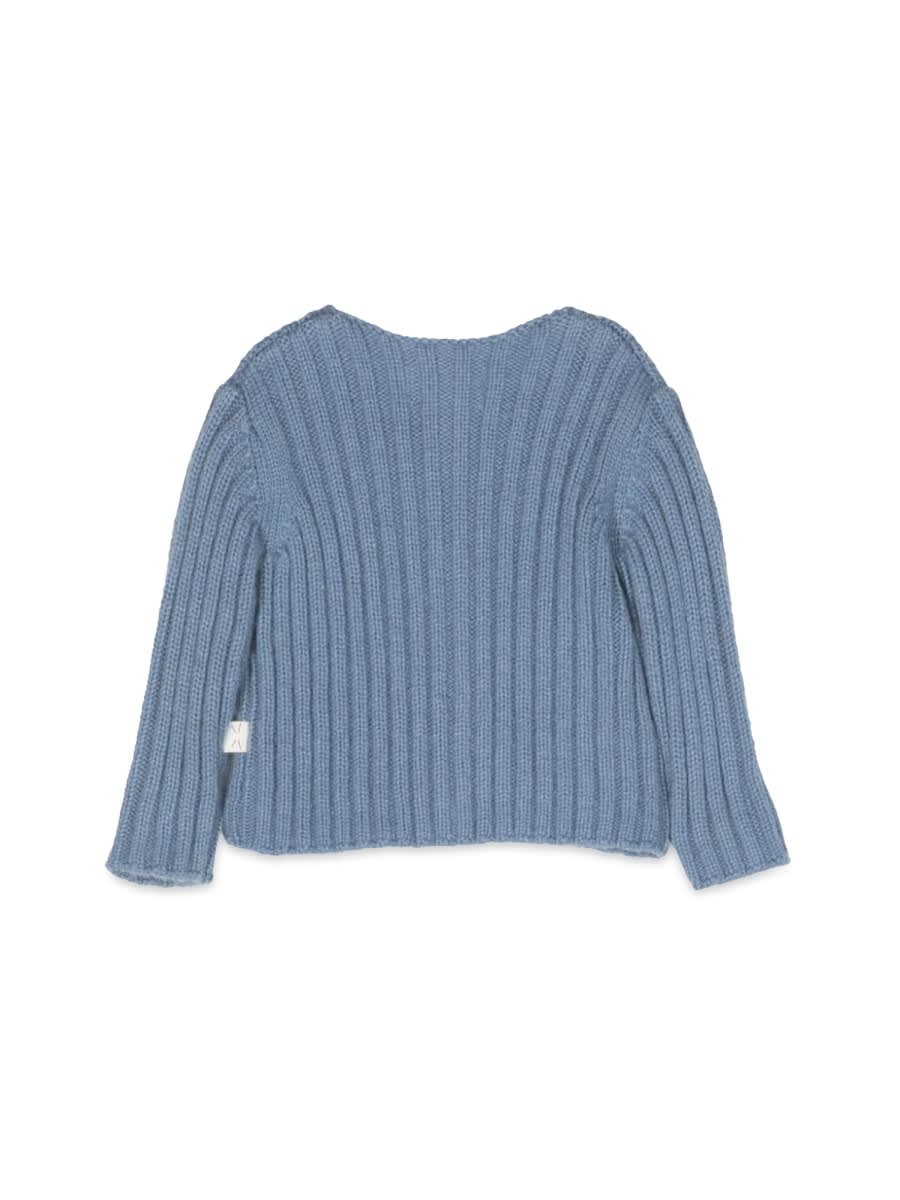 Shop Teddy &amp; Minou Blueberry Tricot Sweater In Azure