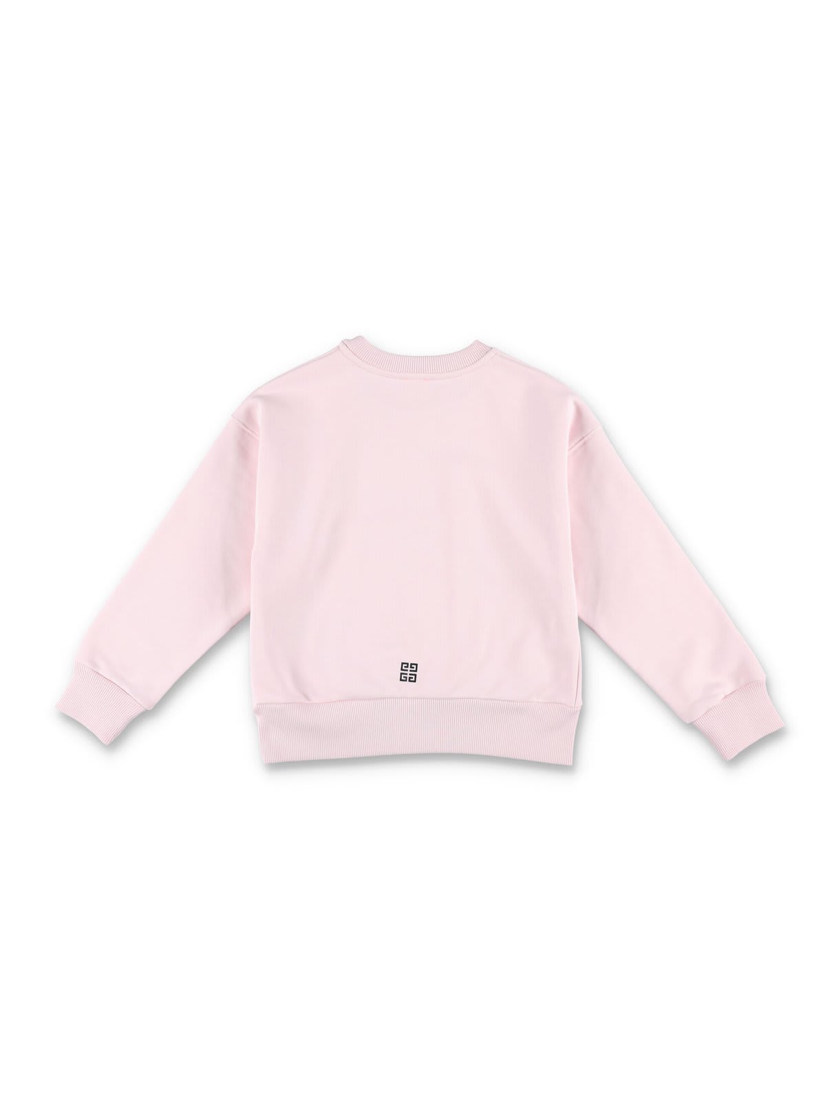 Shop Givenchy Logo Printed Jersey Sweatshirt In Rosa