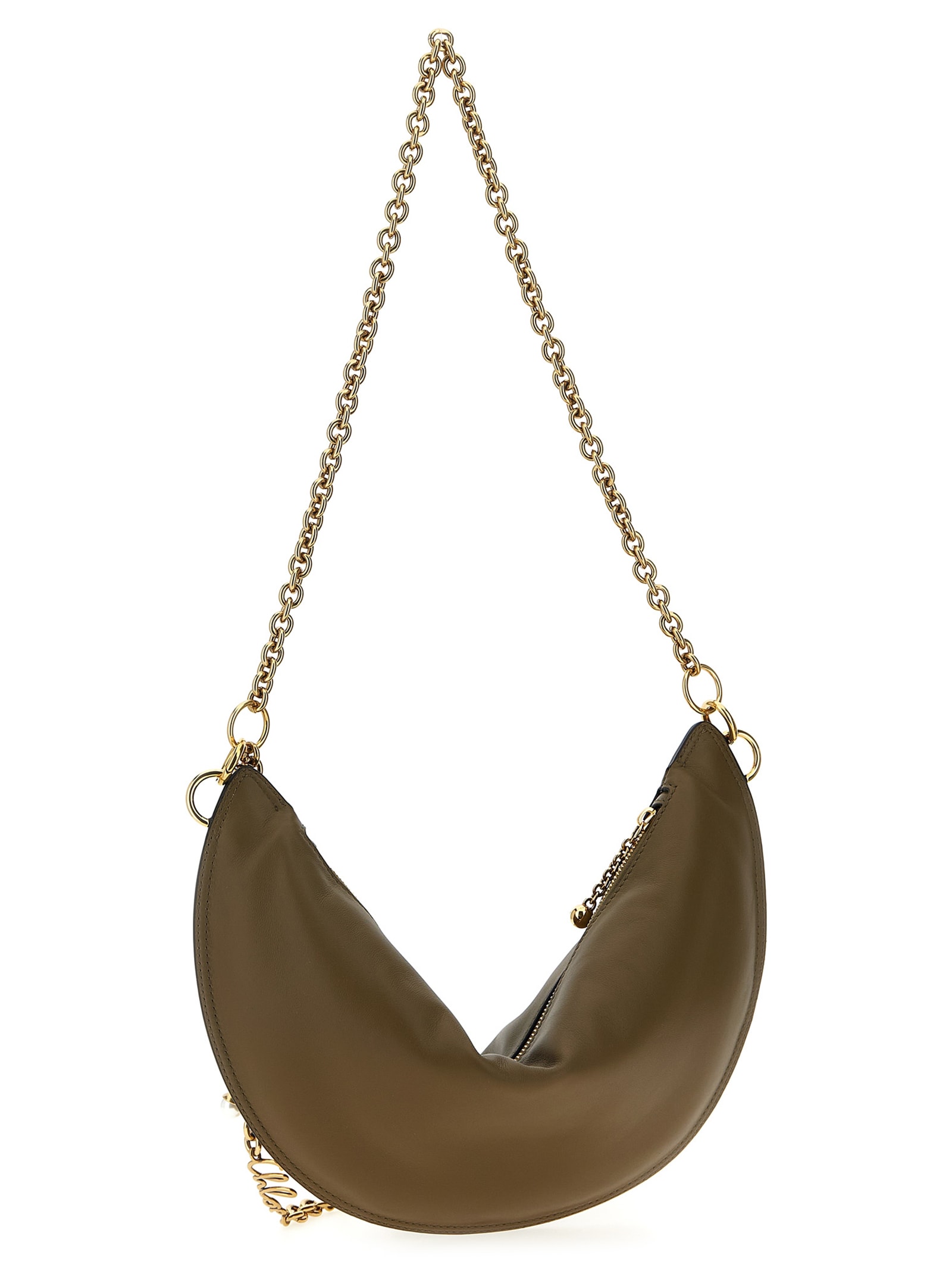Chloé Chloe Army Green Nappa Leather Chloe Icons Shoulder Bag In Green