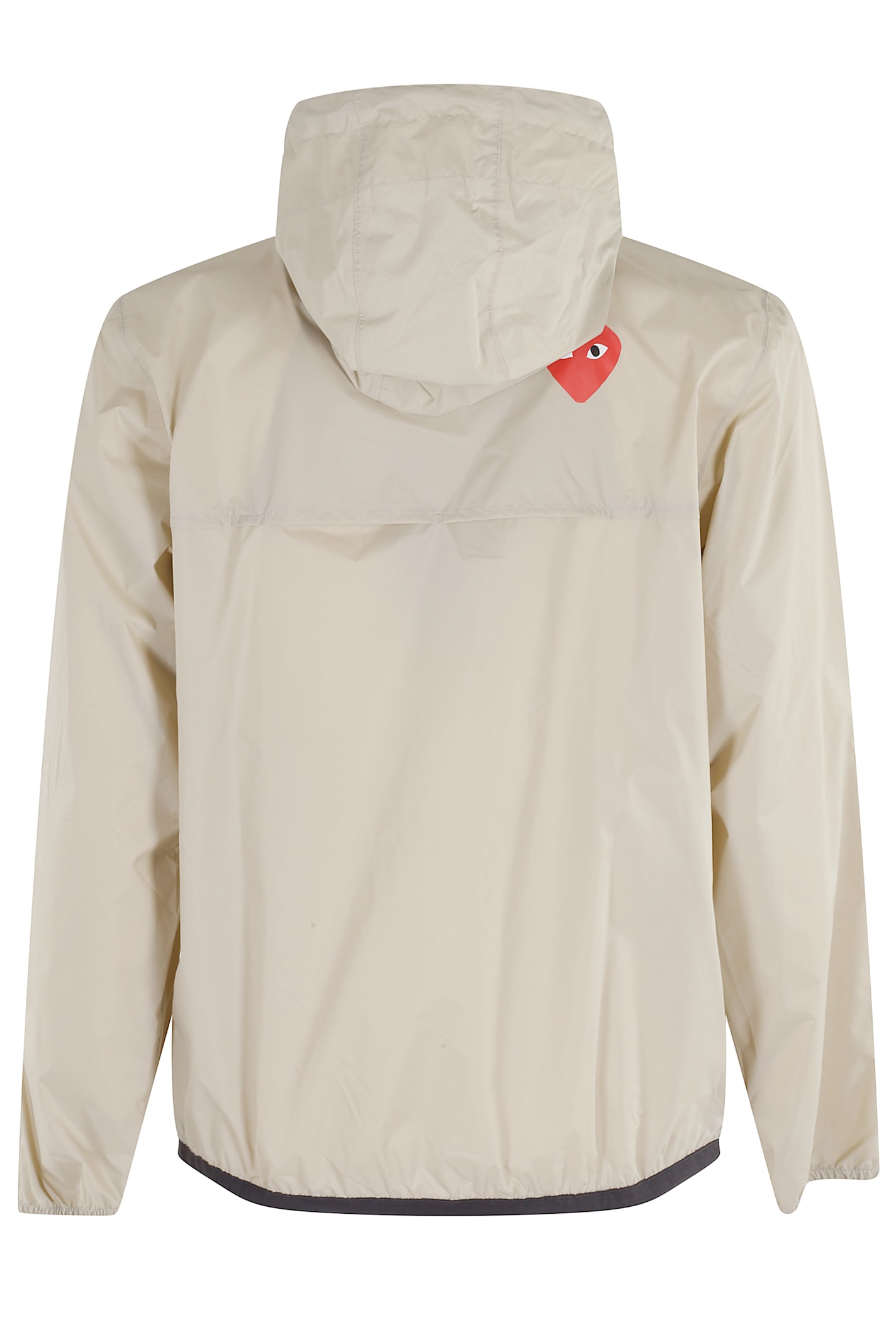 Comme Des Garçons Play Half Zip Jacket In Gray