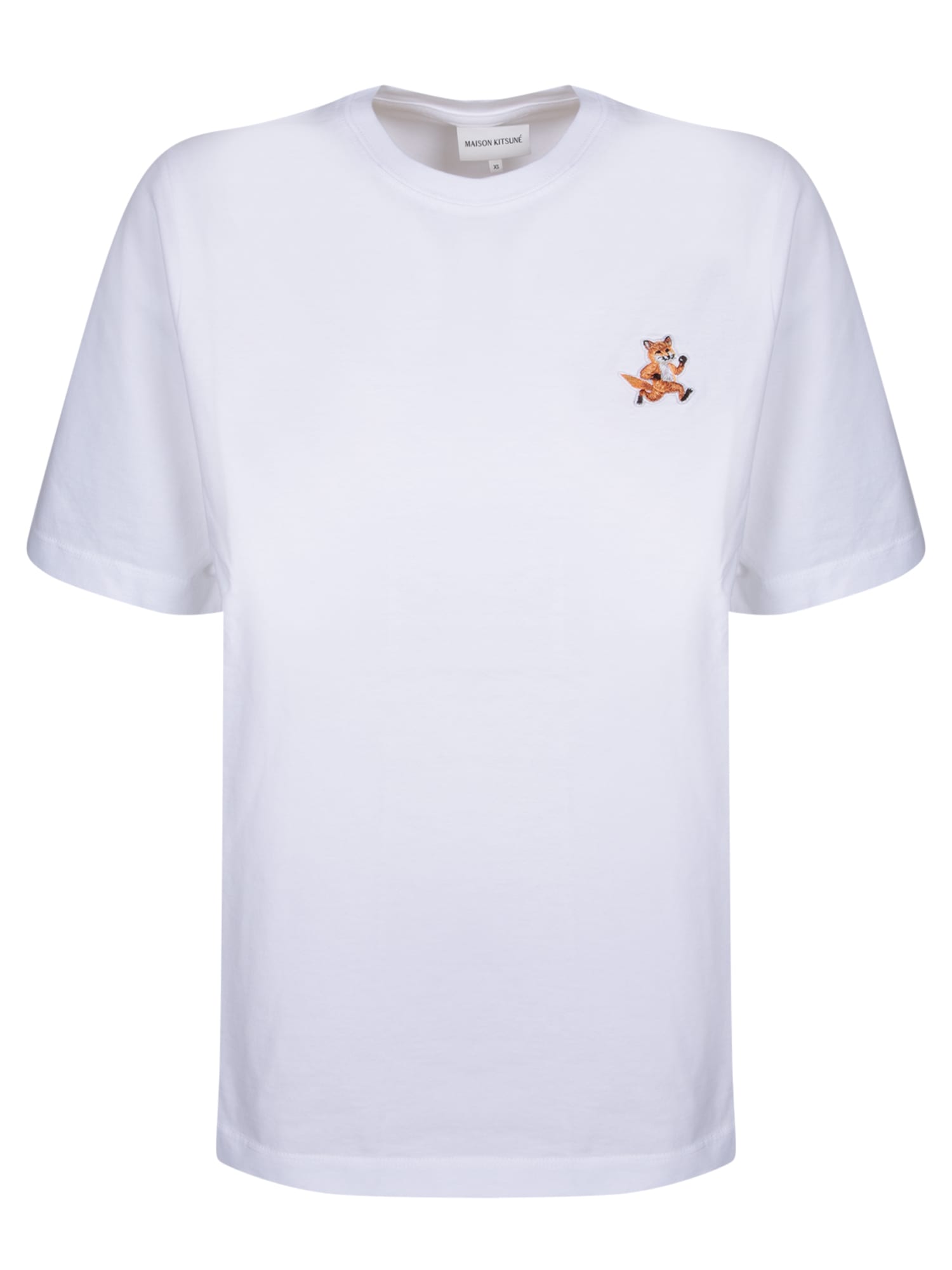 Shop Maison Kitsuné Speedy Fox White T-shirt