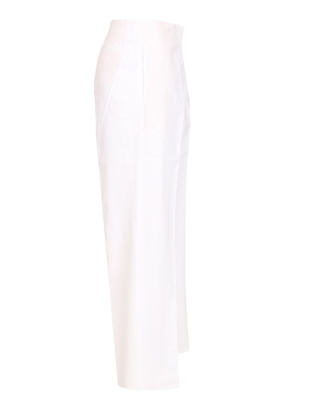 FORTE FORTE VISCOSE COTTON TWILL STRAIGHT LEG PANTS 